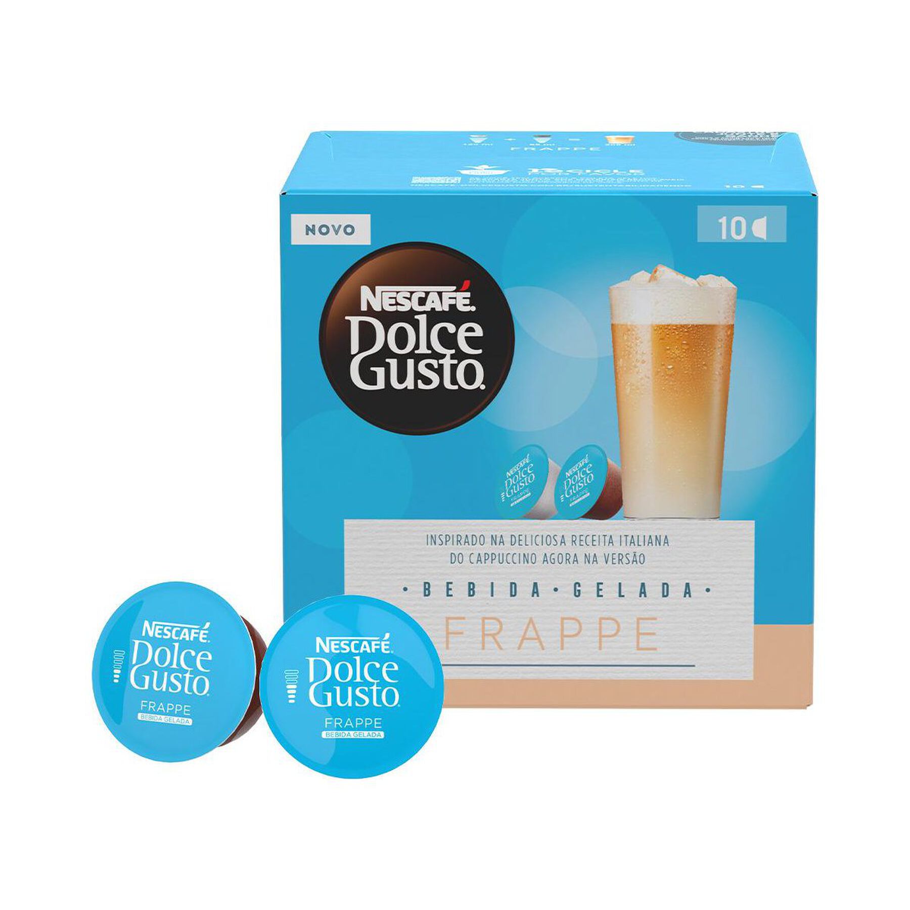 Bebida &agrave; Base de Caf&eacute; em C&aacute;psula Frappe Nescaf&eacute; Dolce Gusto Caixa C/10 Unidades