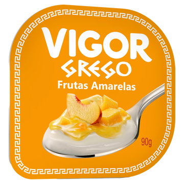 Iogurte Grego Frutas Amarelas Vigor Pote 90g