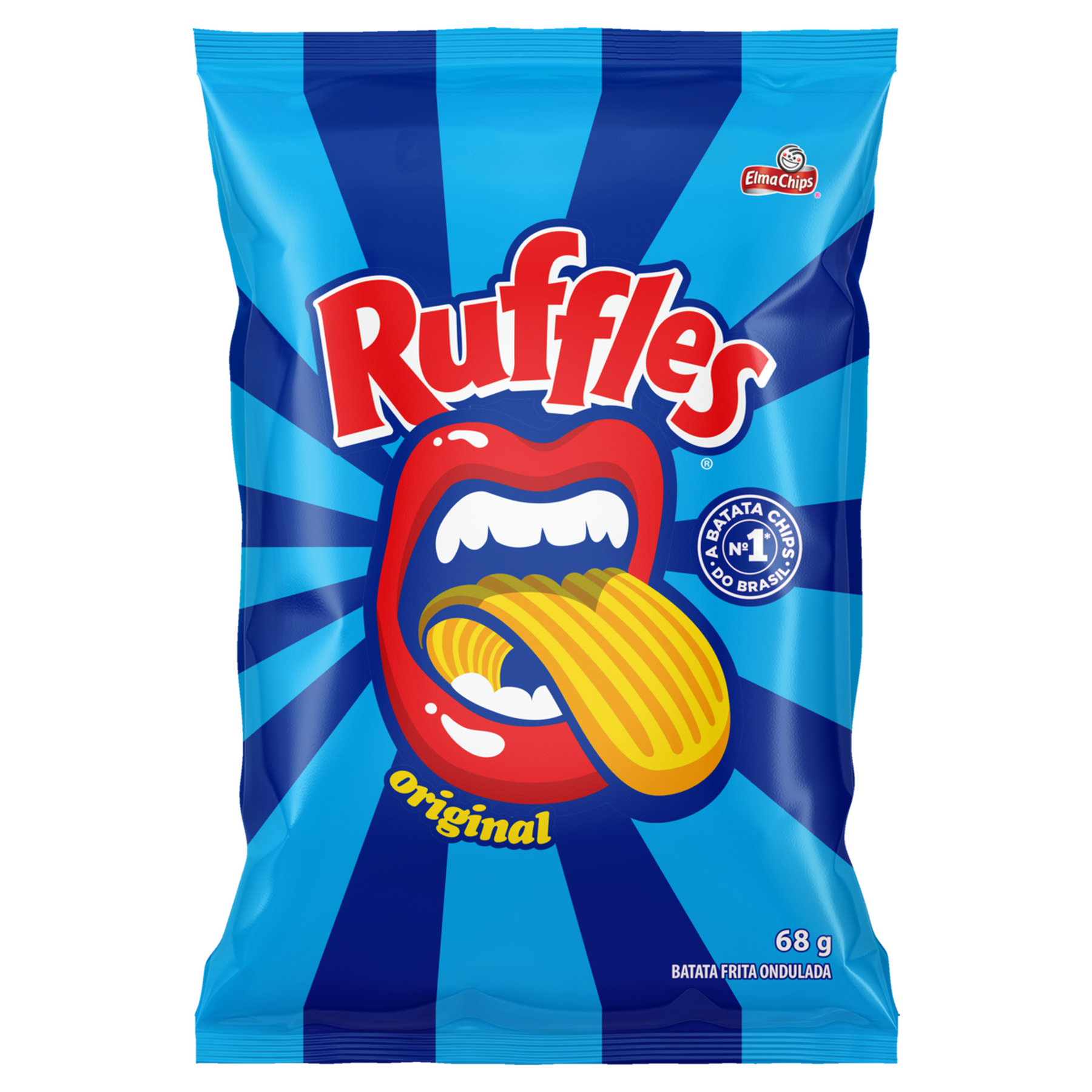 Batata Frita Ondulada Original Ruffles Elma Chips Pacote 68g