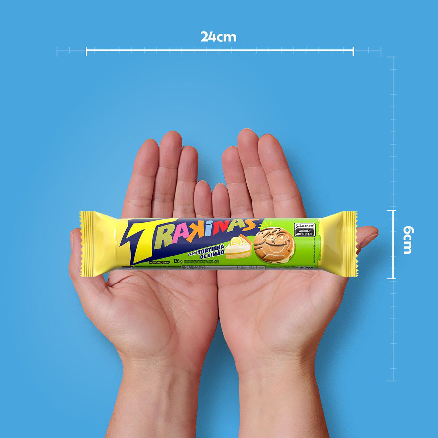 Biscoito Recheio Tortinha de Limão Trakinas Pacote 126g
