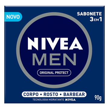 Sabonete em Barra 3 em 1 Original Protect Nivea Men Caixa 90g