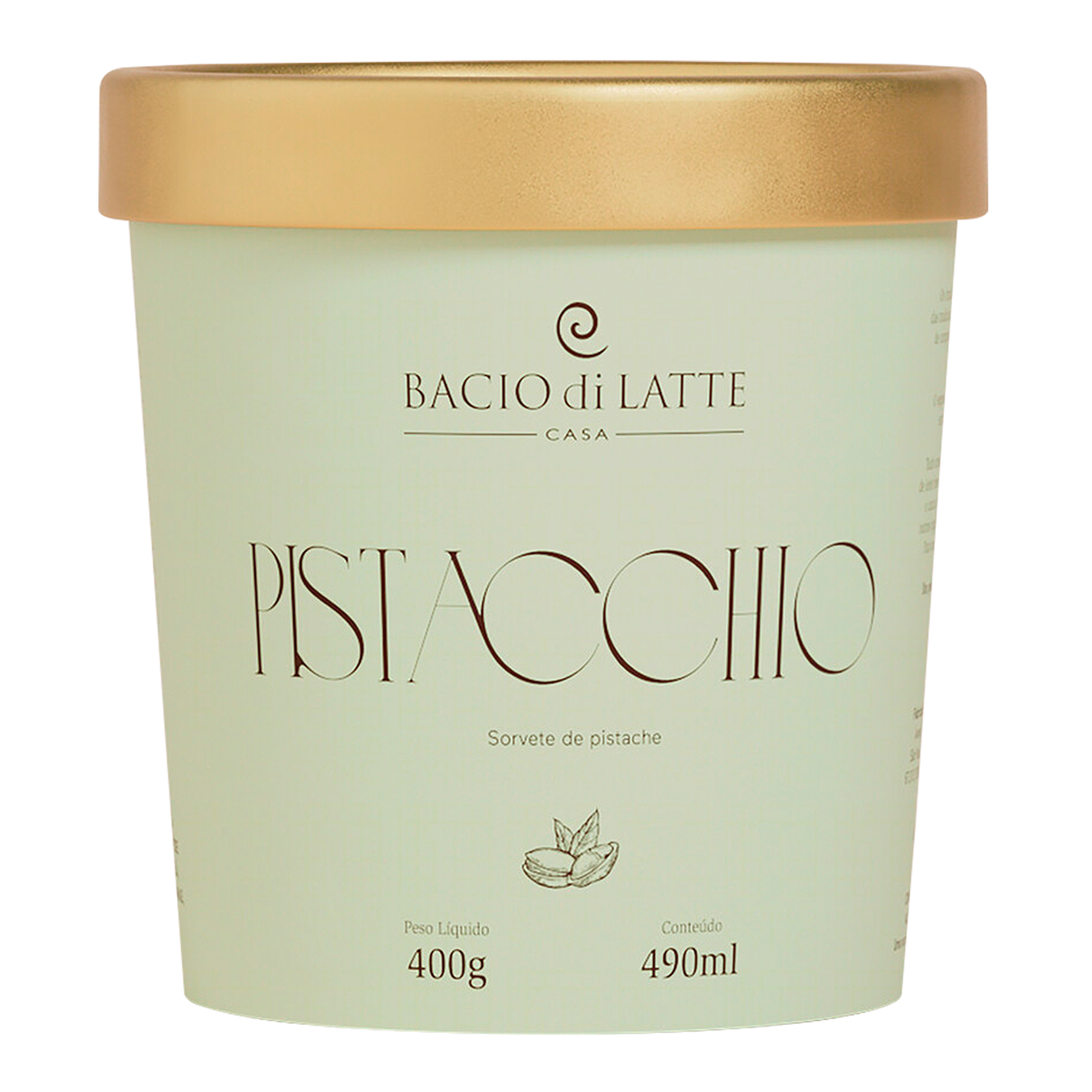 Sorvete Pistacchio Bacio di Latte Pote 490ml