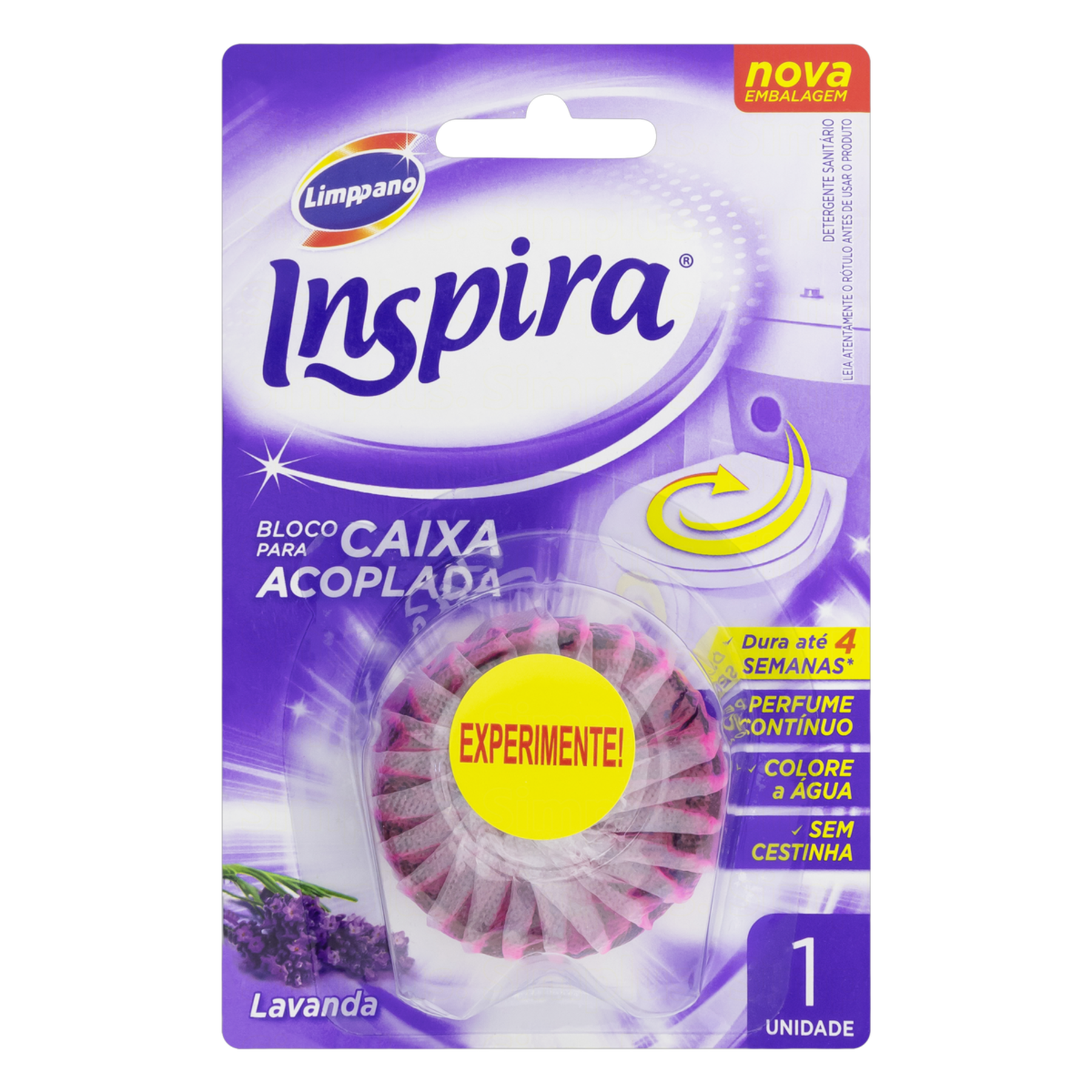 Detergente Sanit&aacute;rio Lavanda Bloco para Caixa Acoplada Inspira