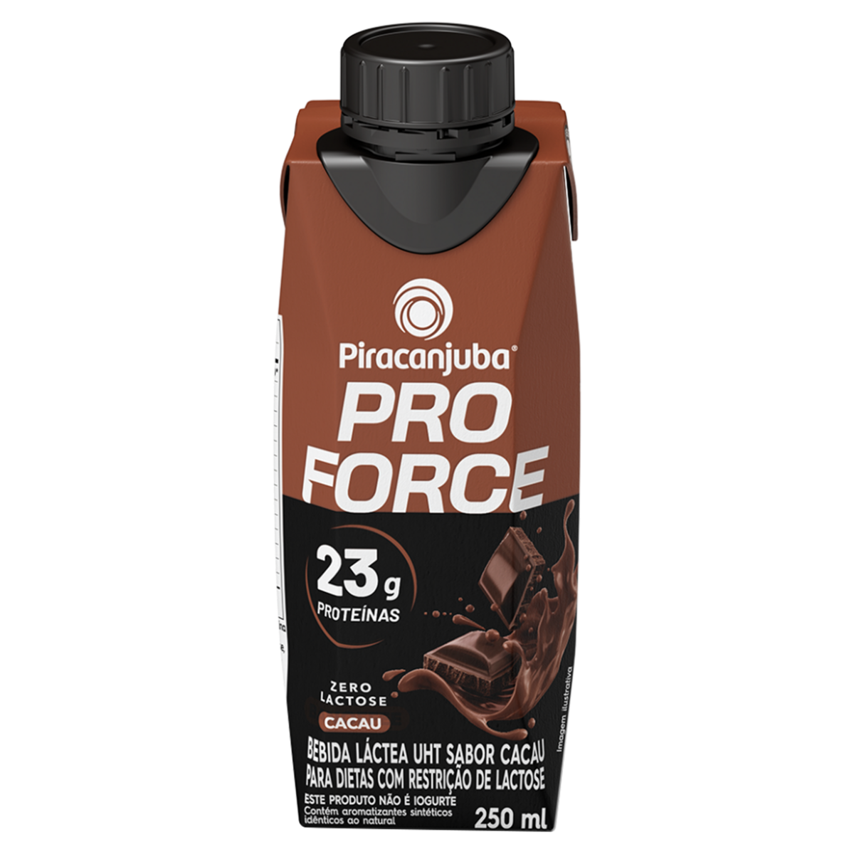Bebida L&aacute;ctea UHT Cacau Zero Lactose Piracanjuba ProForce Caixa 250ml