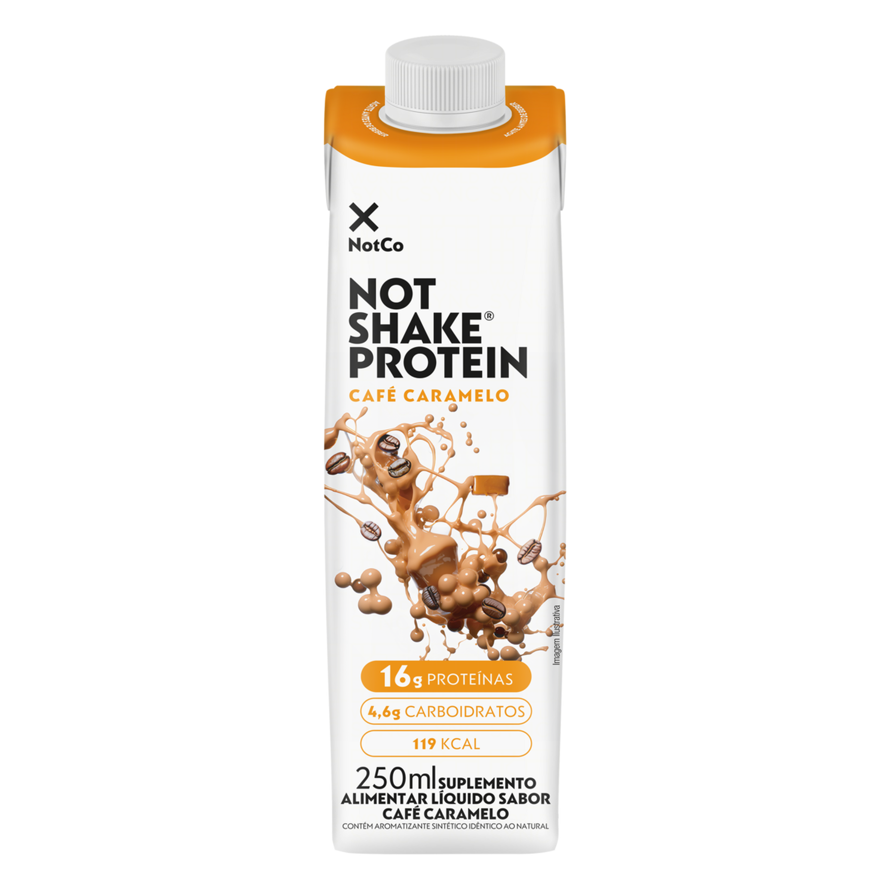 Suplemento L&iacute;quido Caf&eacute; Caramelo NotCo Not Shake Protein Caixa 250ml