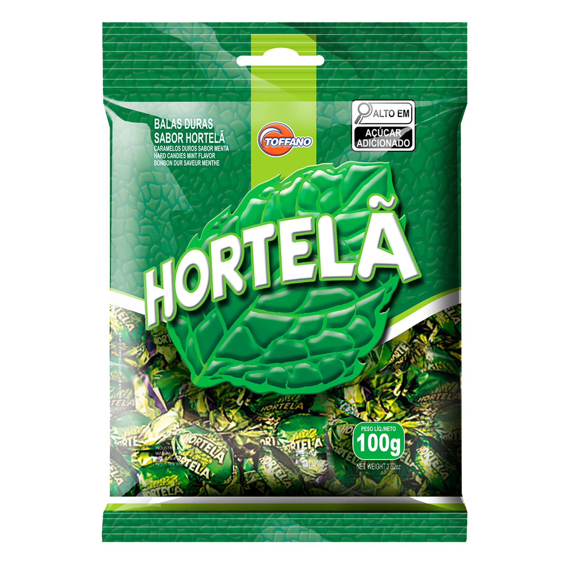Bala Hortel&atilde; Toffano Pacote 100g