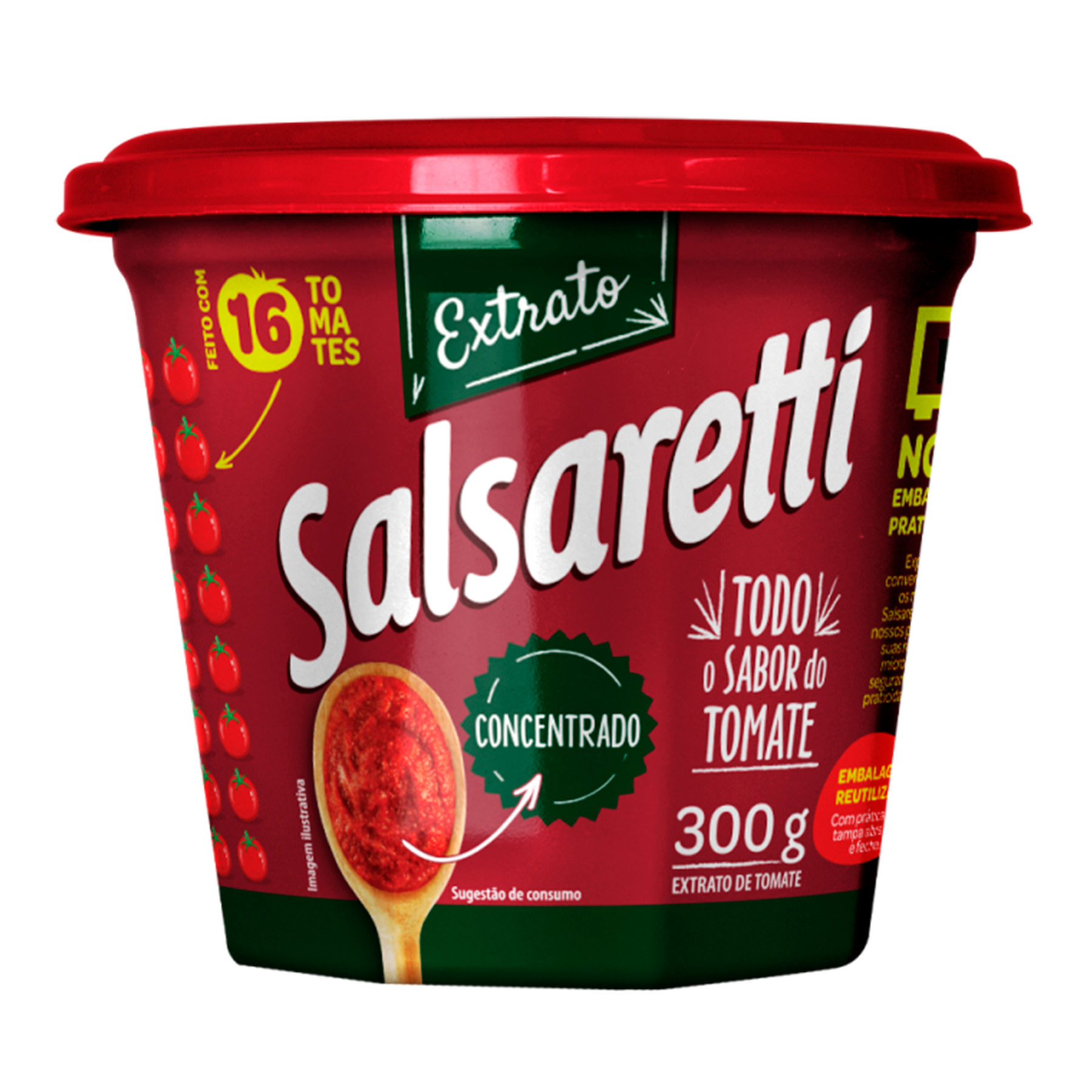 Extrato de Tomate Concentrado Salsaretti Pote 300g