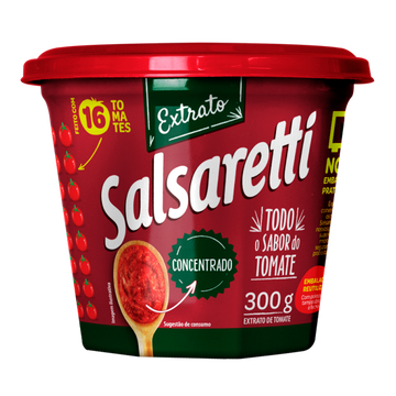 Extrato de Tomate Concentrado Salsaretti Pote 300g