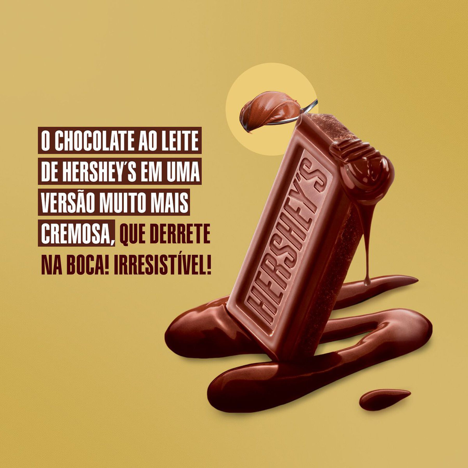 Barra de Chocolate ao Leite Extra Cremoso Hershey's Pacote 82g