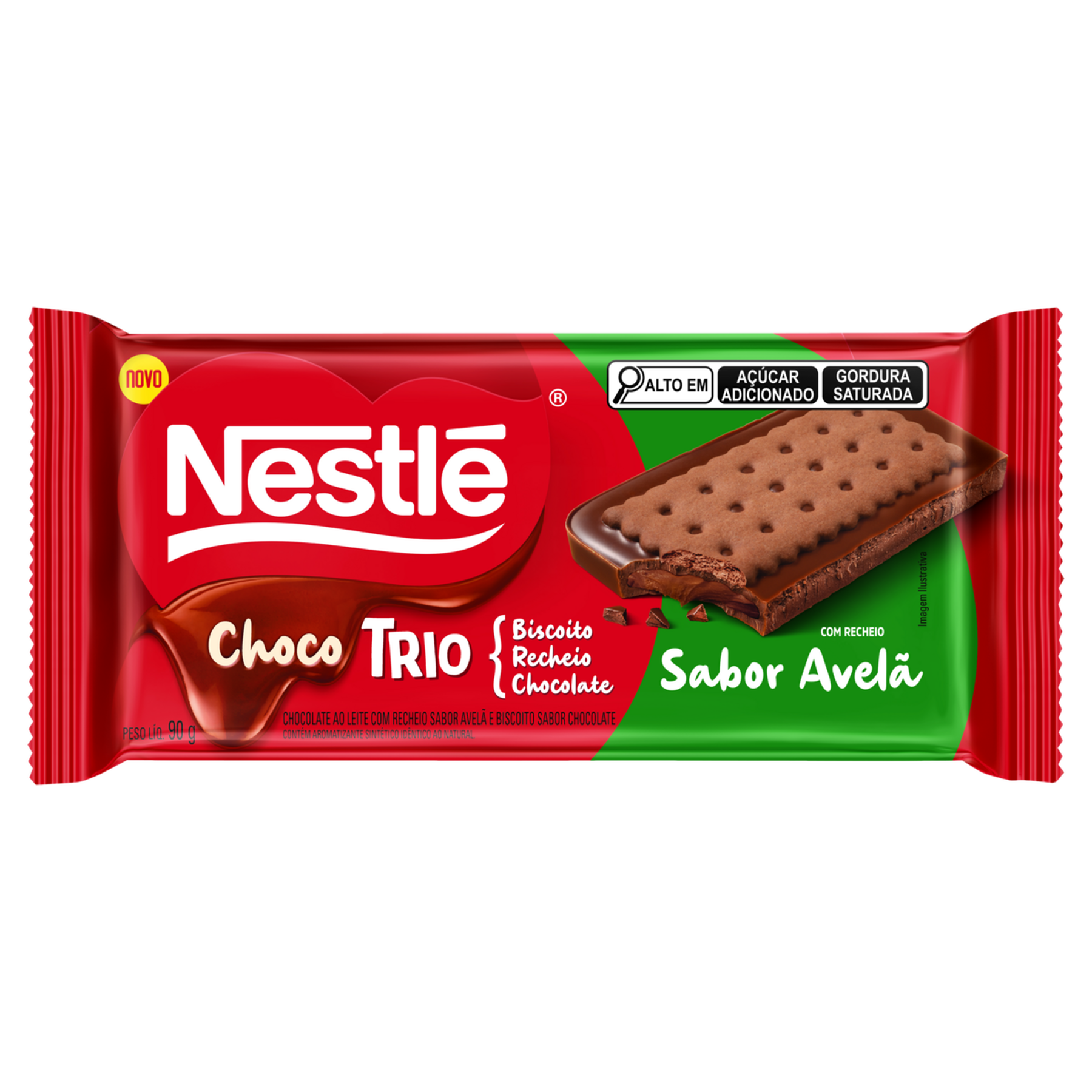 Chocolate Chocotrio Avel&atilde; Nestl&eacute; Pacote 90g