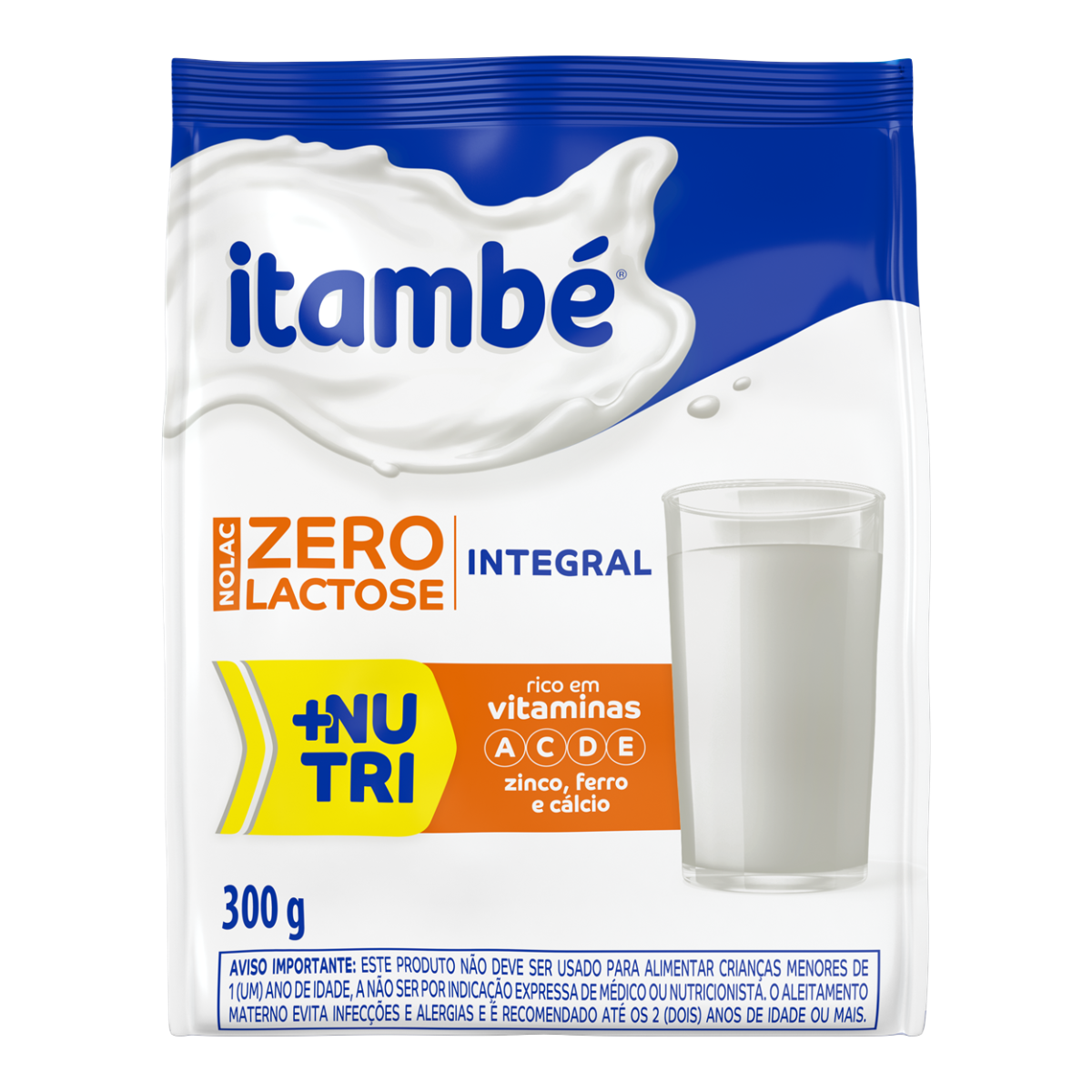 Leite em P&oacute; Integral Nolac Zero Lactose Pacote 300g