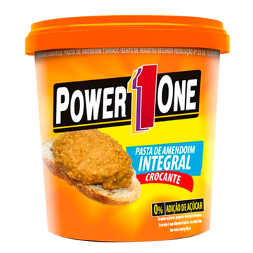 Pasta de Amendoim Integral Crocante Power 1 One Pote 1,005kg
