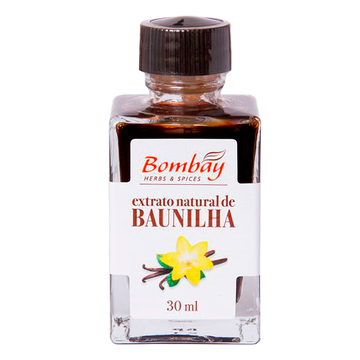 Extrato Natural de Baunilha Bombay Vidro 30ml