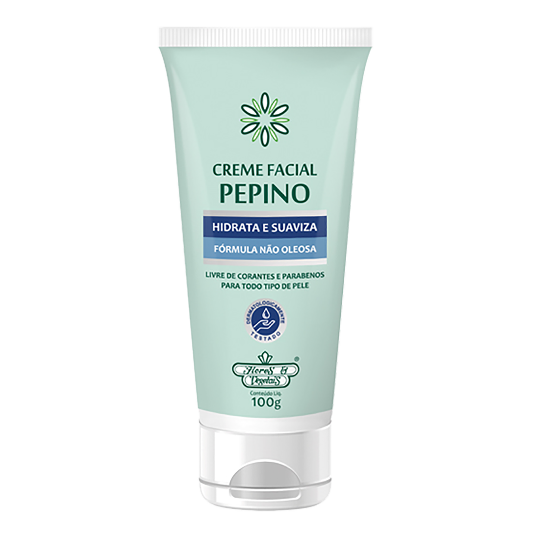 Creme Facial Pepino Hidrata e Suaviza Flores e Vegetais 100g