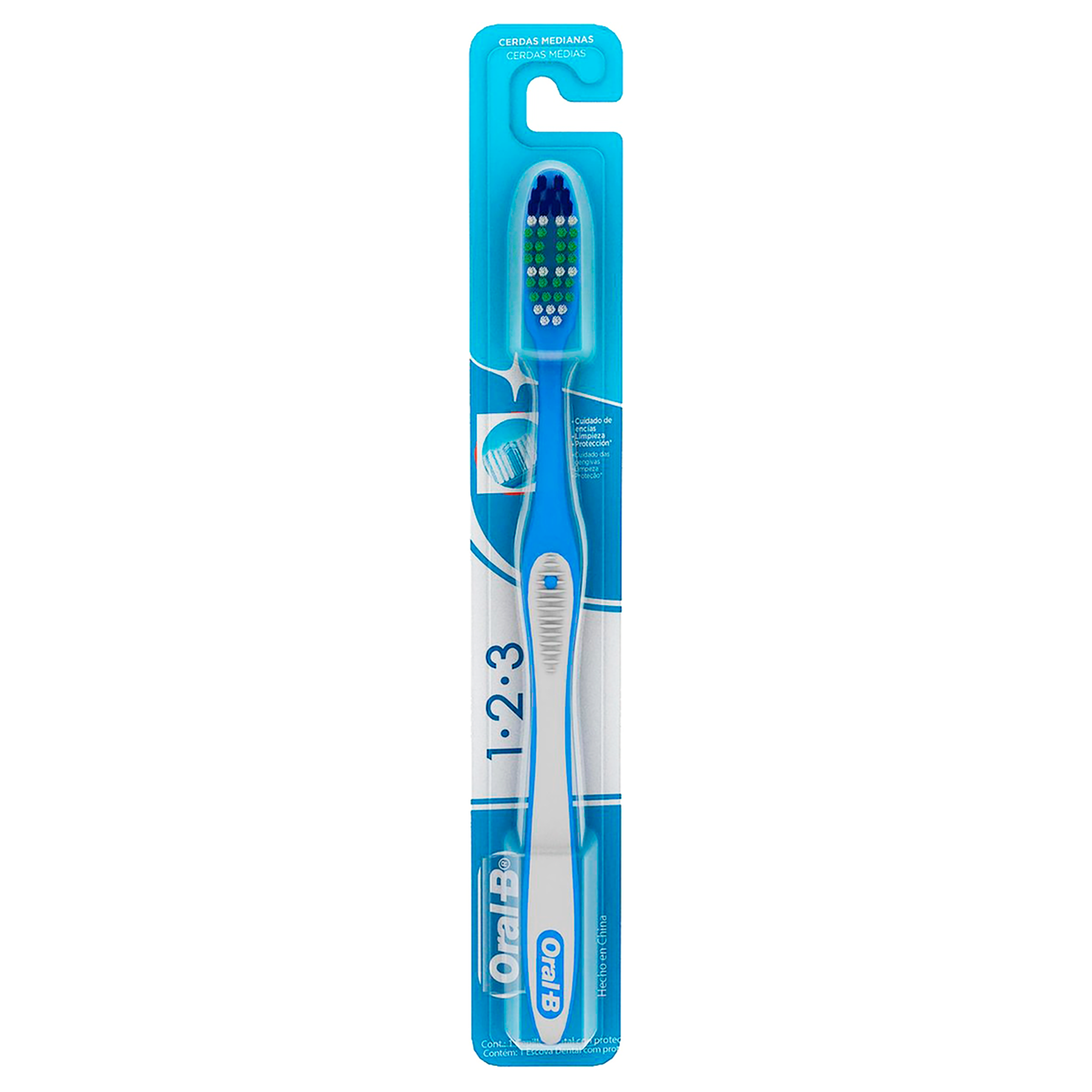 Escova Dental M&eacute;dia Oral-B 1-2-3&nbsp;