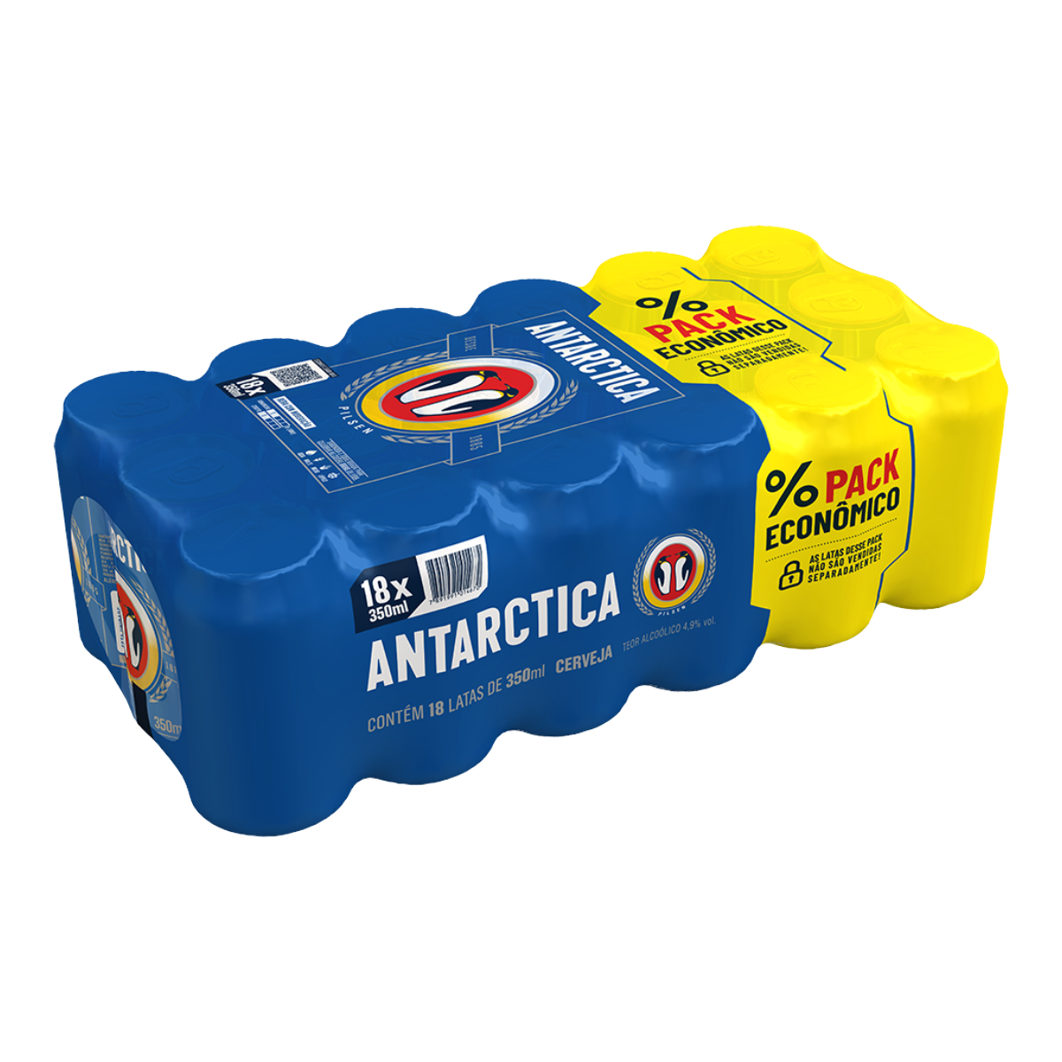 Cerveja Antarctica Lata 350ml Pack C/18 Unidades