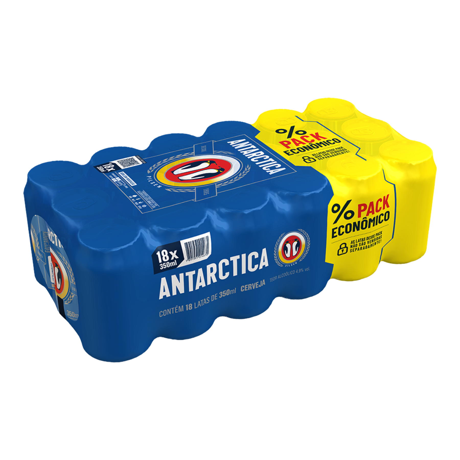 Cerveja Antarctica Lata 350ml Pack C/18 Unidades