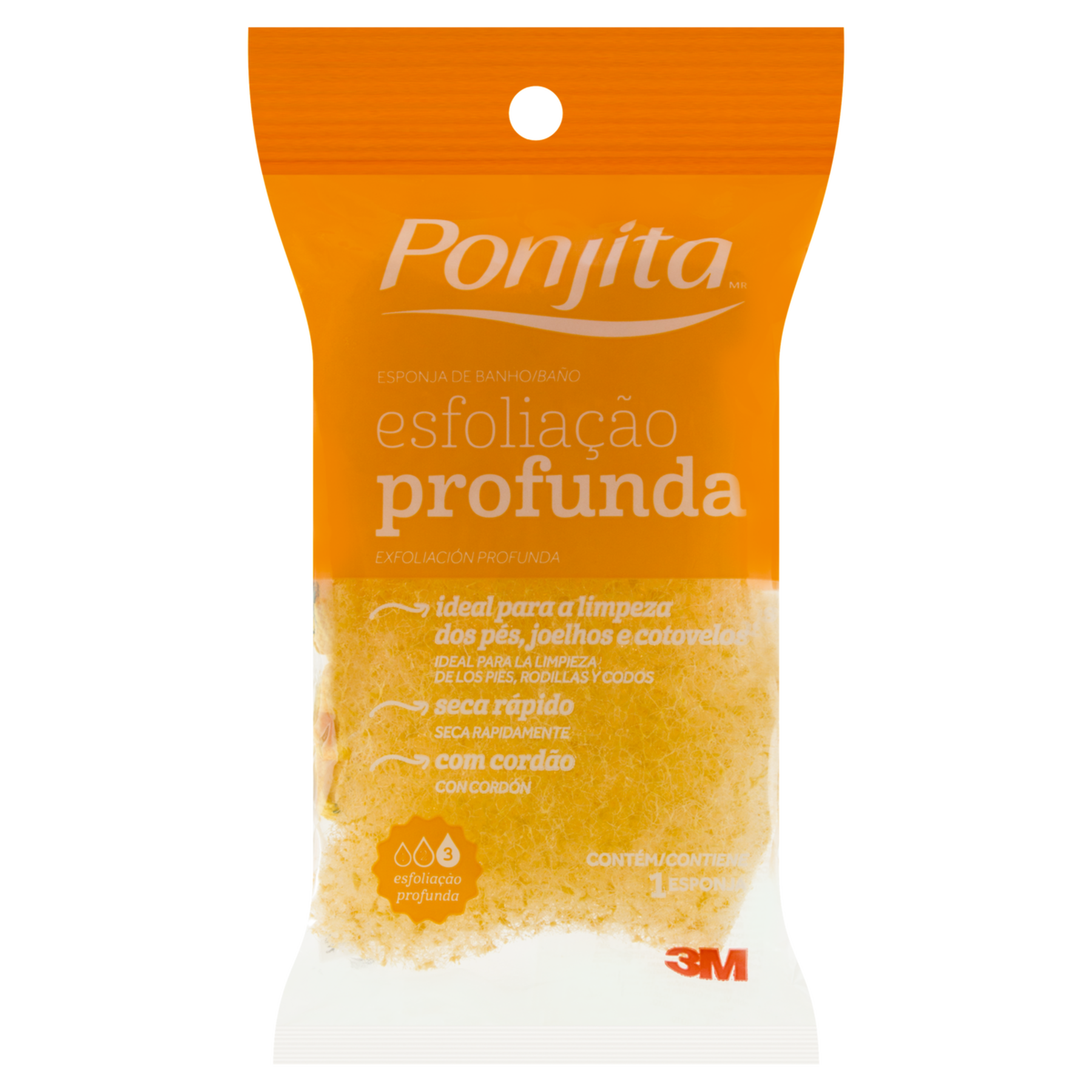Esponja para Banho Esfolia&ccedil;&atilde;o Profunda Ponjita