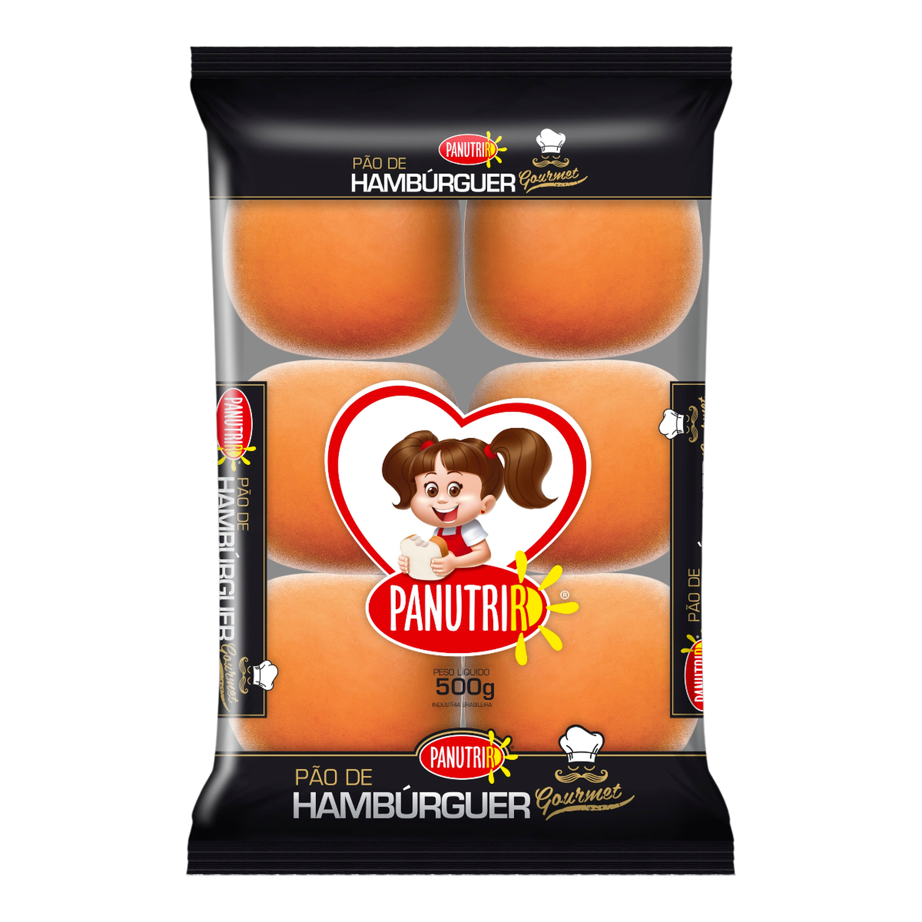 P&atilde;o de Hamb&uacute;rguer Gourmet Panutrir Pacote 500g