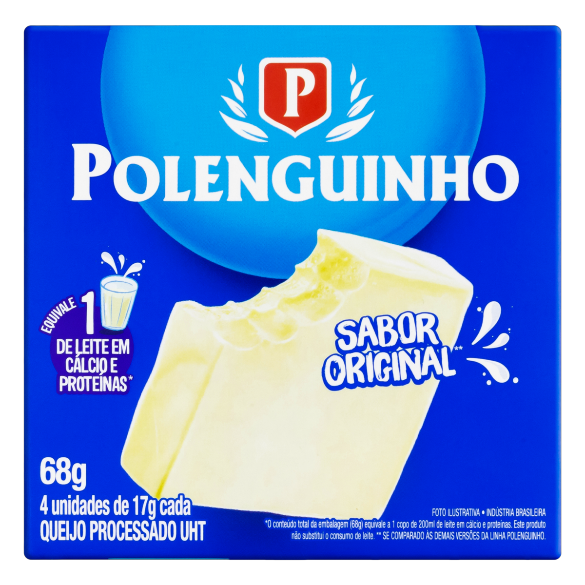 Queijo Processado UHT Original Polenguinho 68g 4 Unidades