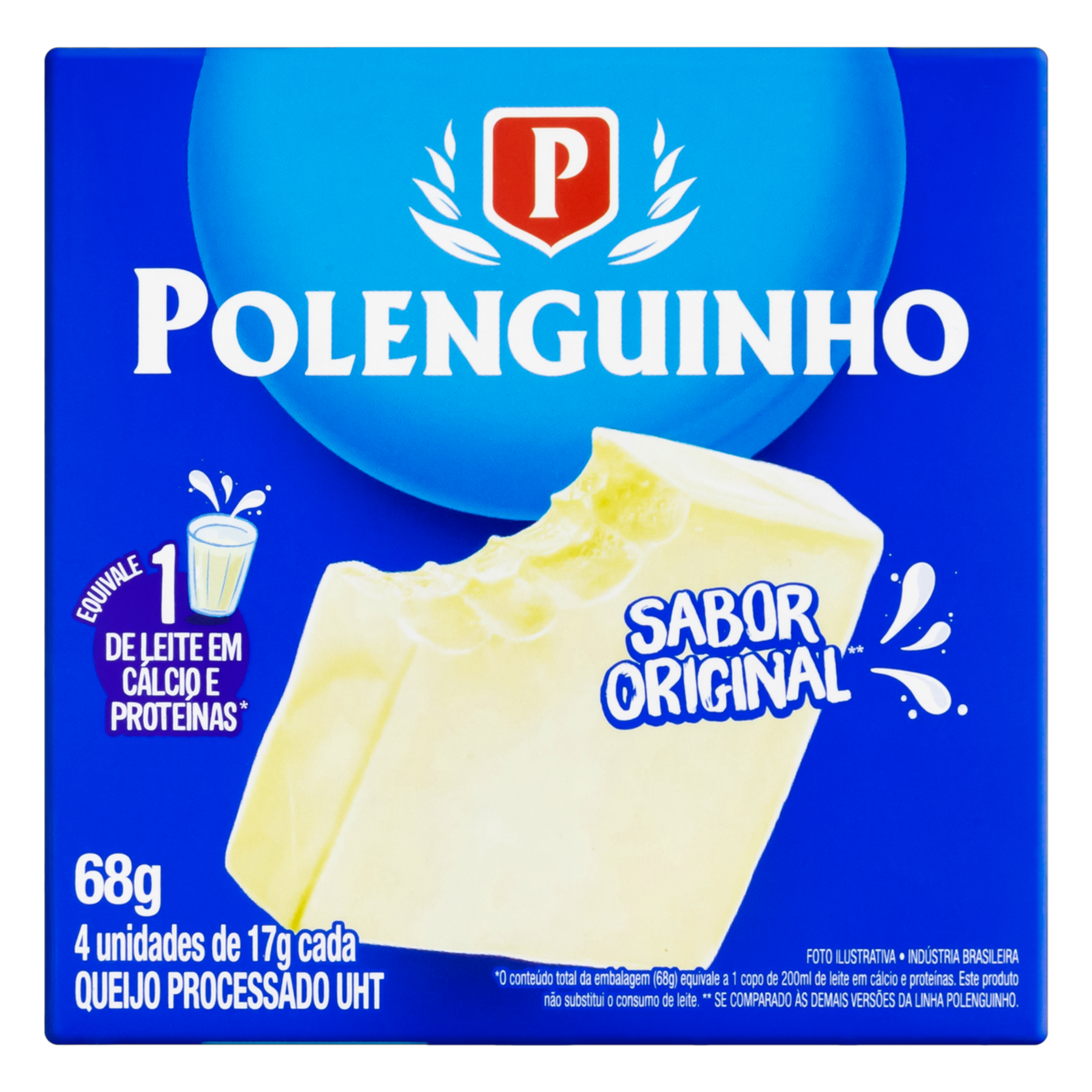 Queijo Processado UHT Original Polenguinho 68g 4 Unidades