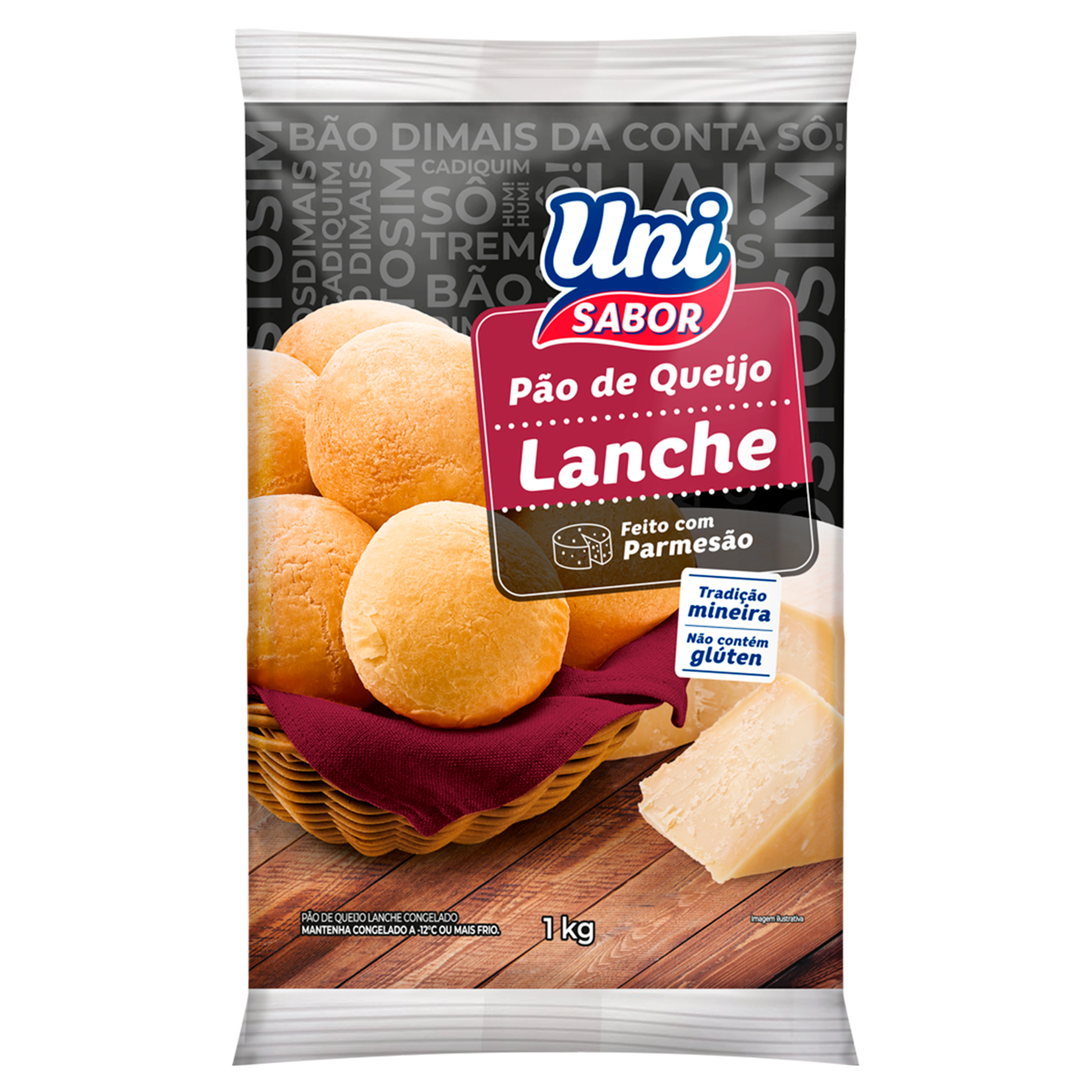 Pão de Queijo Lanche Uni Sabor Pacote 1kg