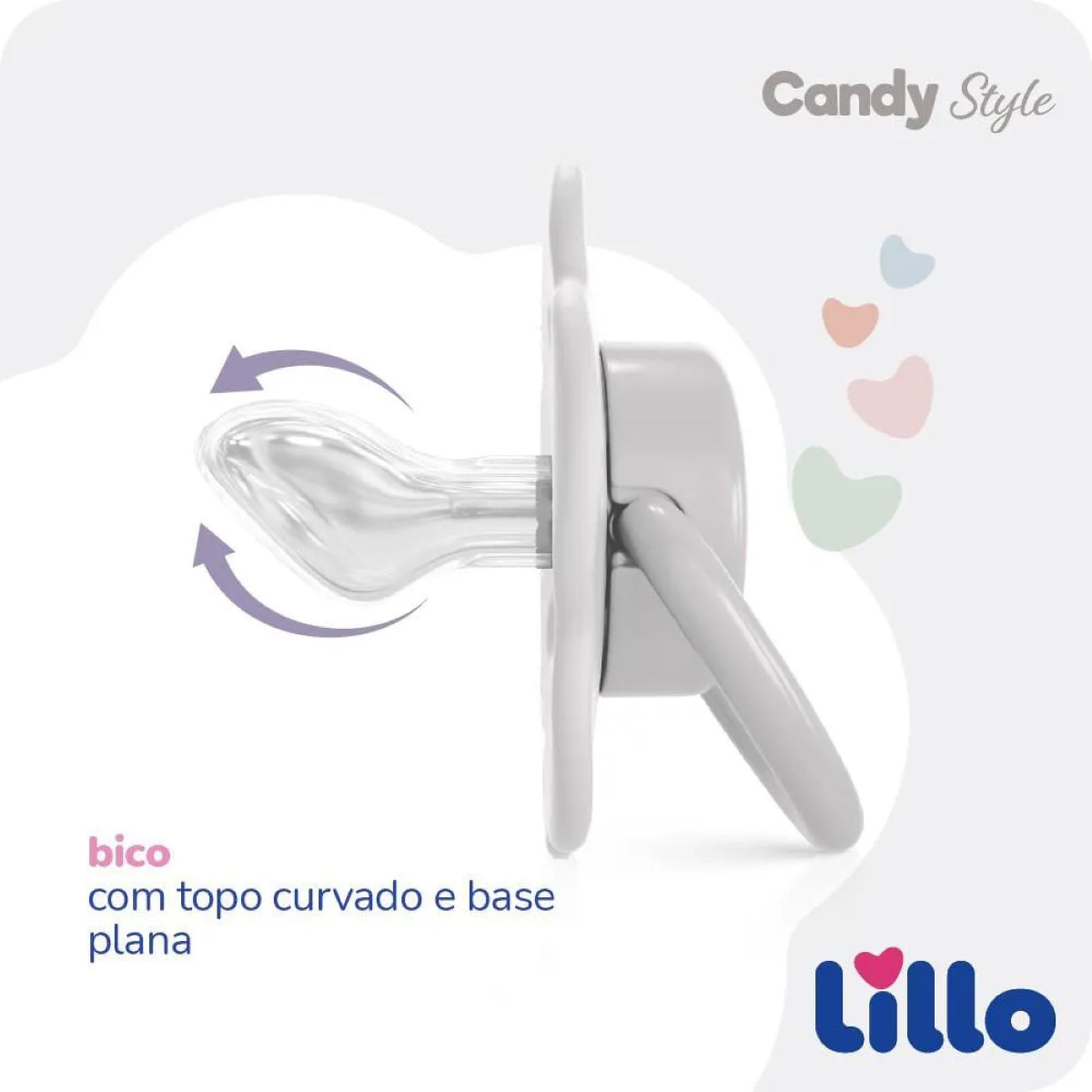 Chupeta com Bico em Silicone Candy Neutra Lillo 6m+