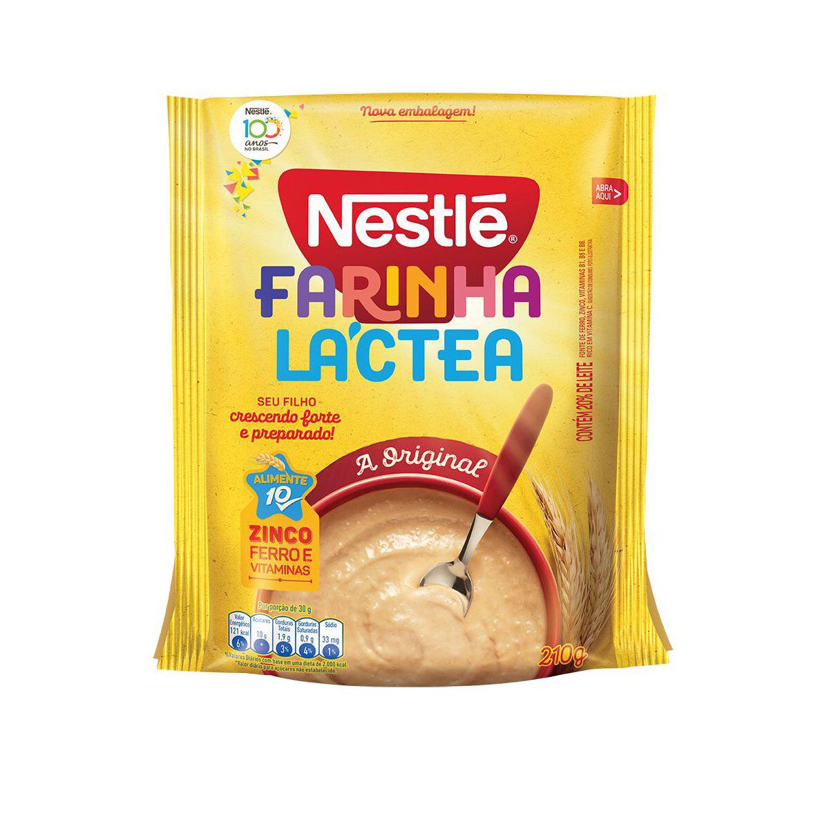 Farinha L&aacute;ctea Nestl&eacute; Sach&ecirc; 210g