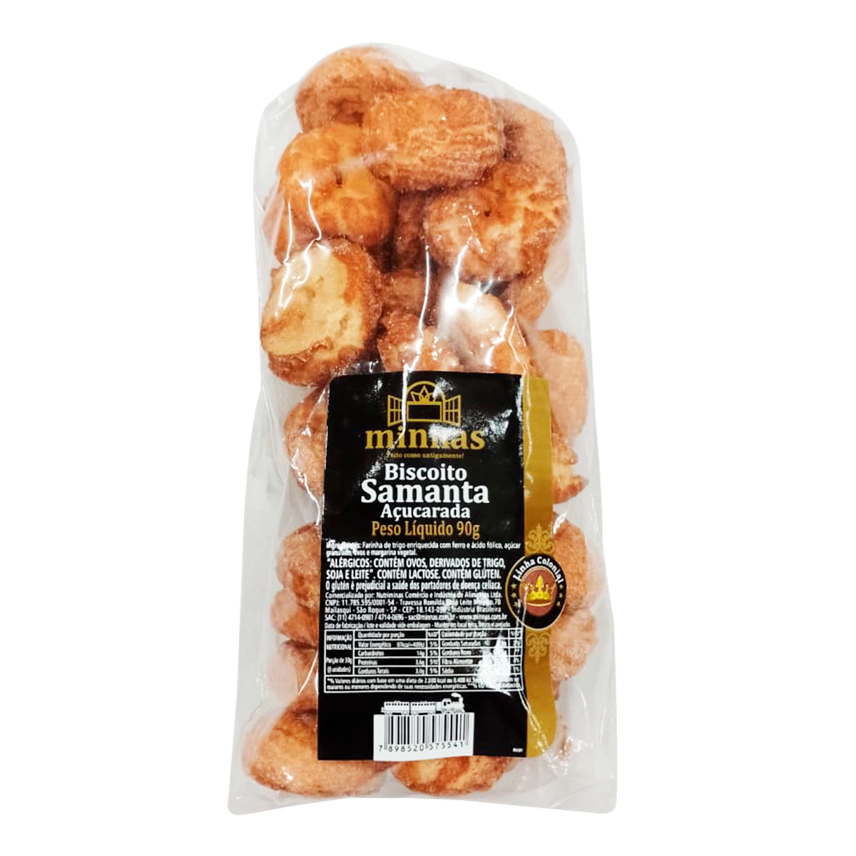Biscoito Samanta A&ccedil;ucarada Minnas Pacote 90g