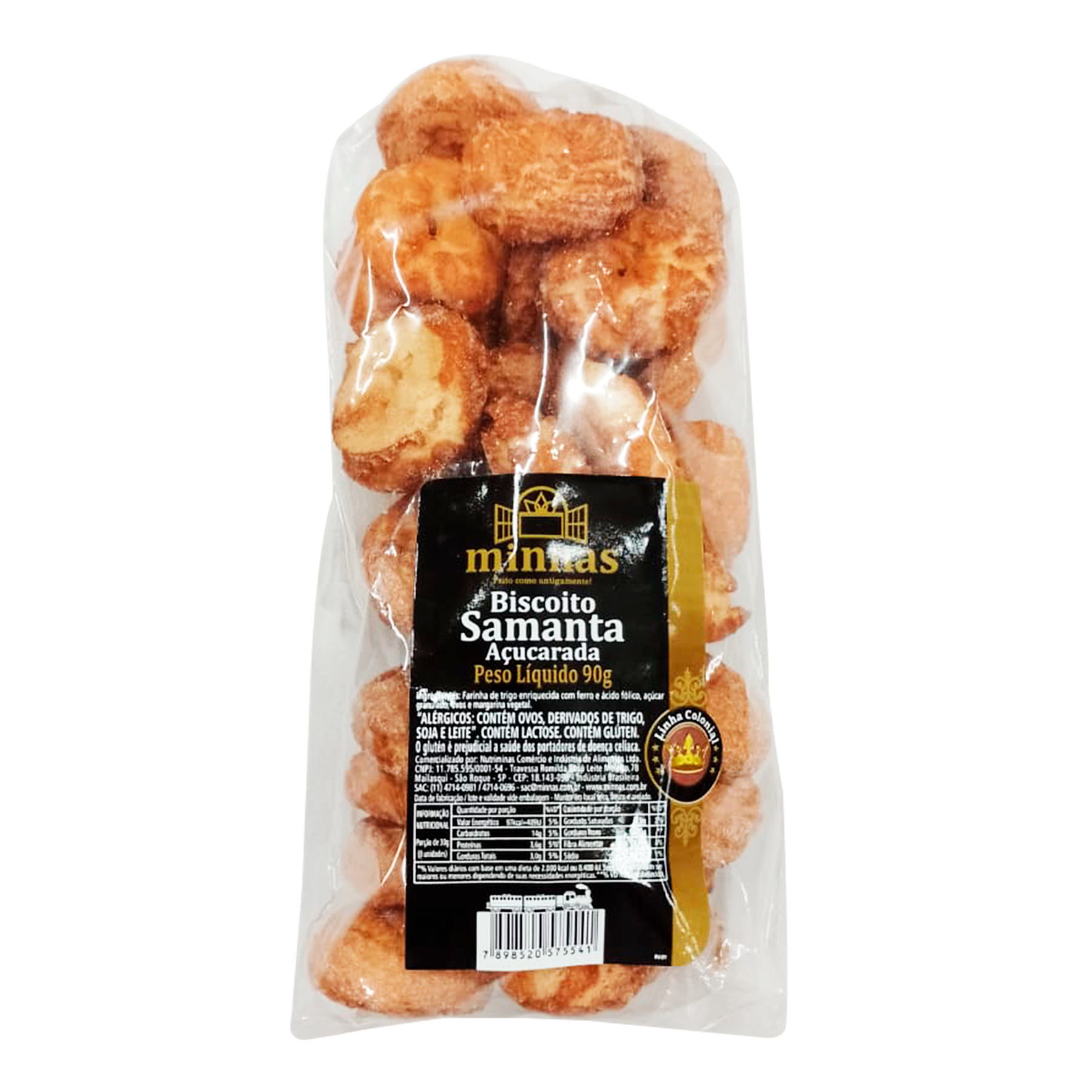 Biscoito Samanta Açucarada Minnas Pacote 90g
