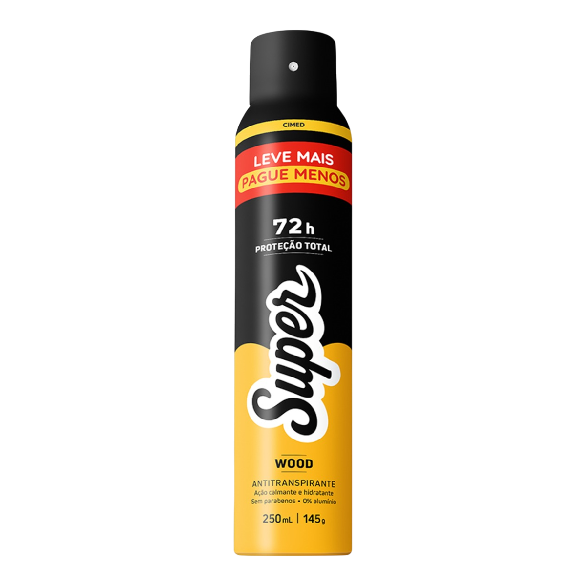 Antitranspirante Aerossol Wood Super Spray 250ml - Embalagem Leve Mais Pague Menos