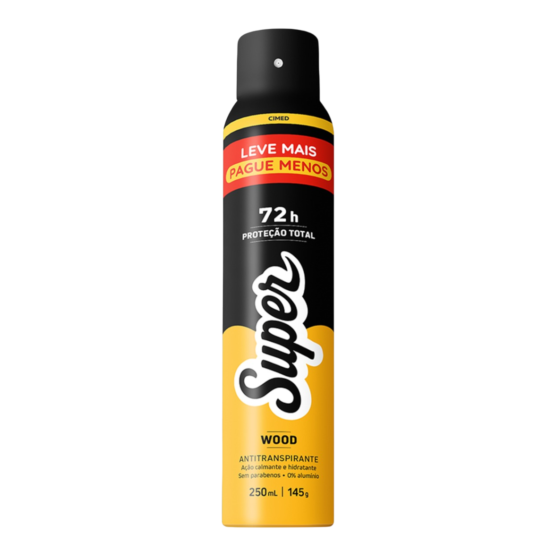 Antitranspirante Aerossol Wood Super Spray 250ml - Embalagem Leve Mais Pague Menos