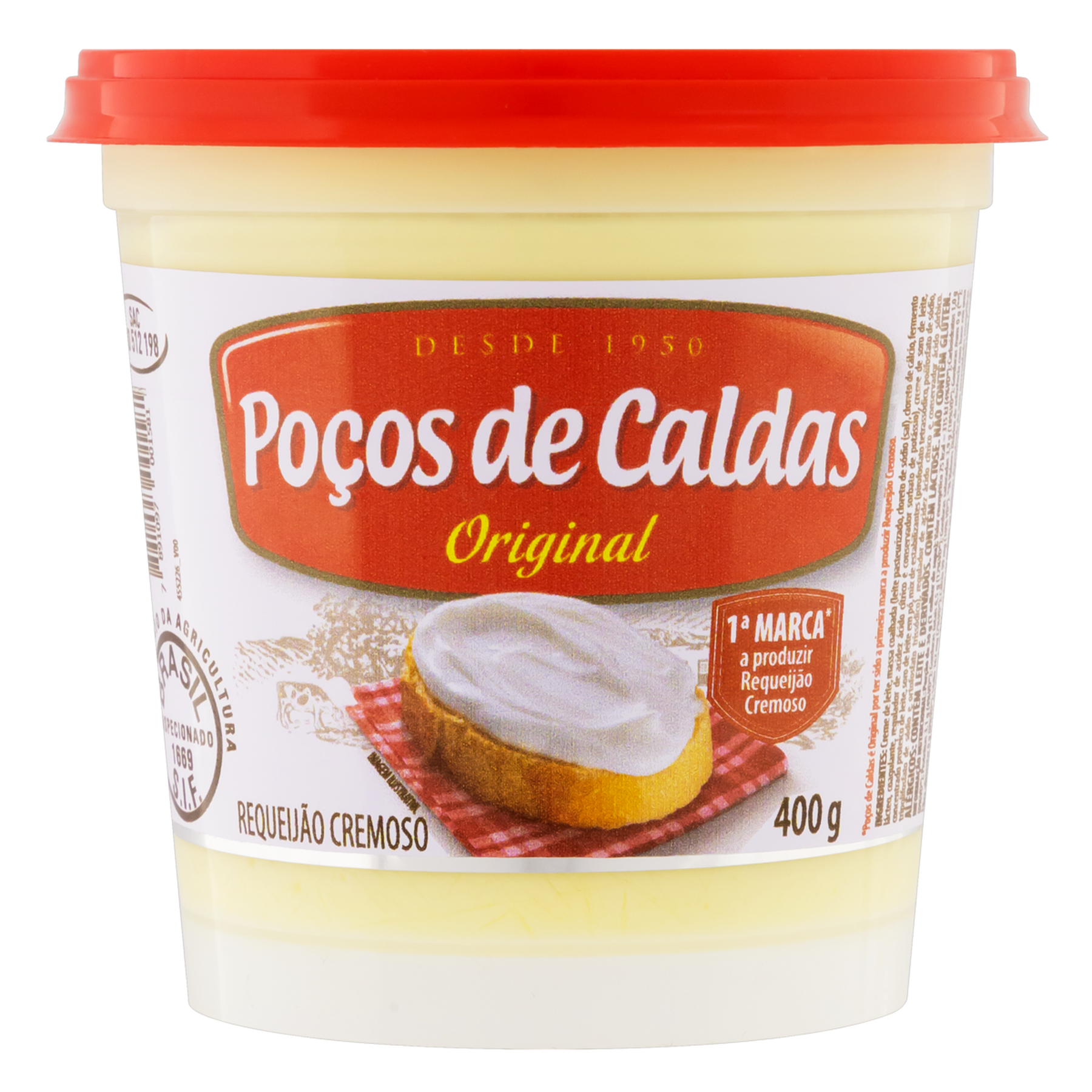 Requeijão Cremoso Poços de Caldas Pote 400g