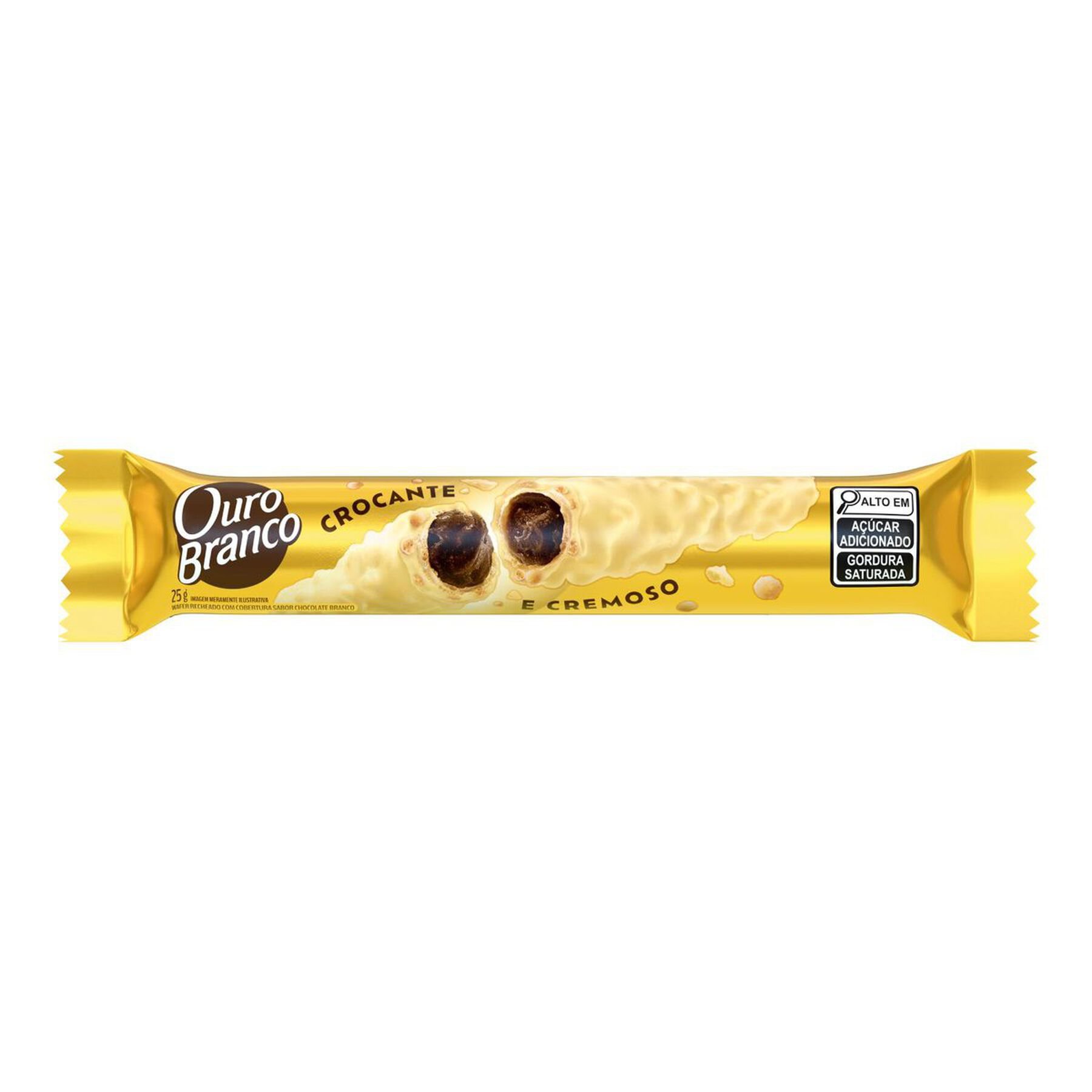 Wafer Ouro Branco Lacta Pacote 25g