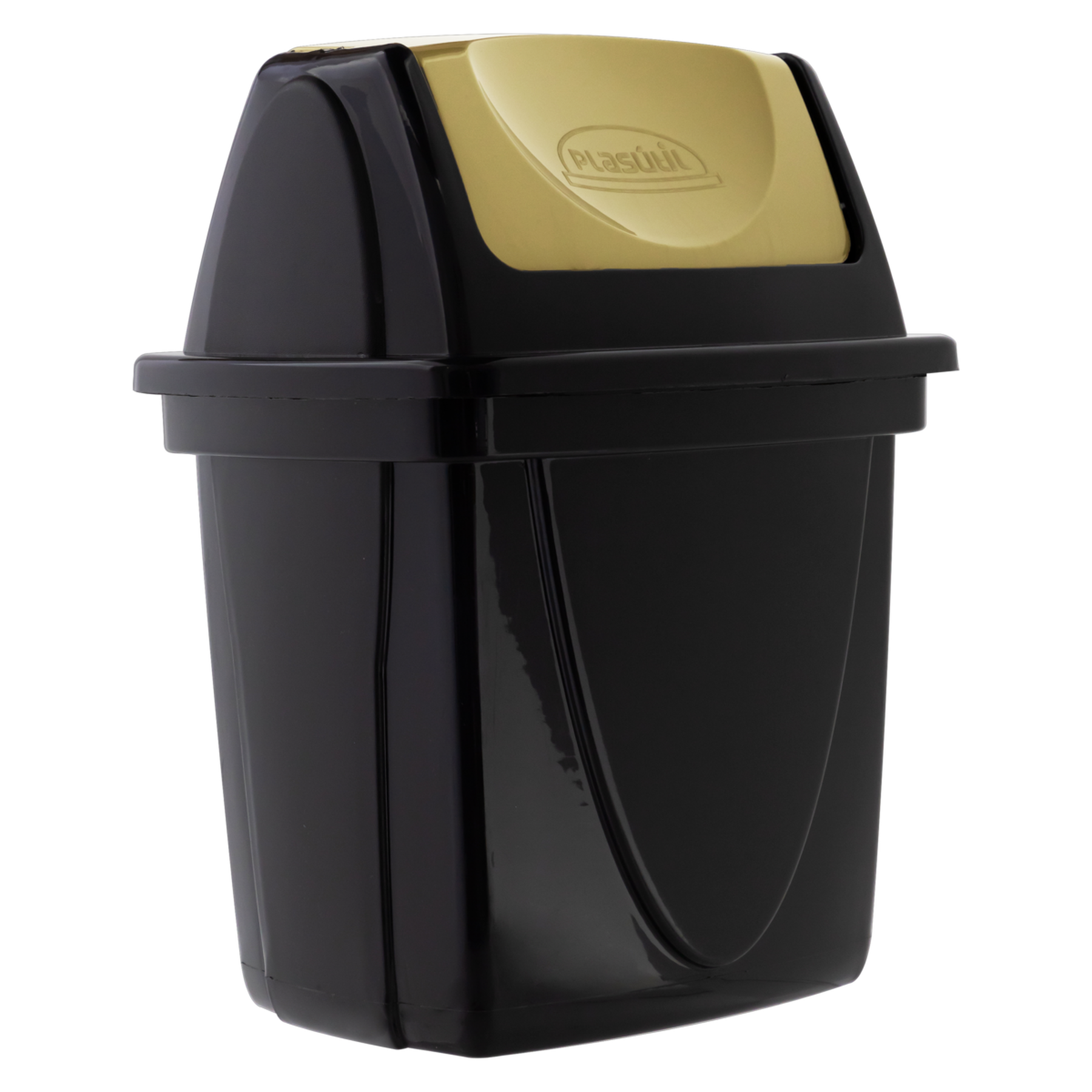 Lixeira Basculante para Pia Ecoblack Plas&uacute;til 6,5l&nbsp;