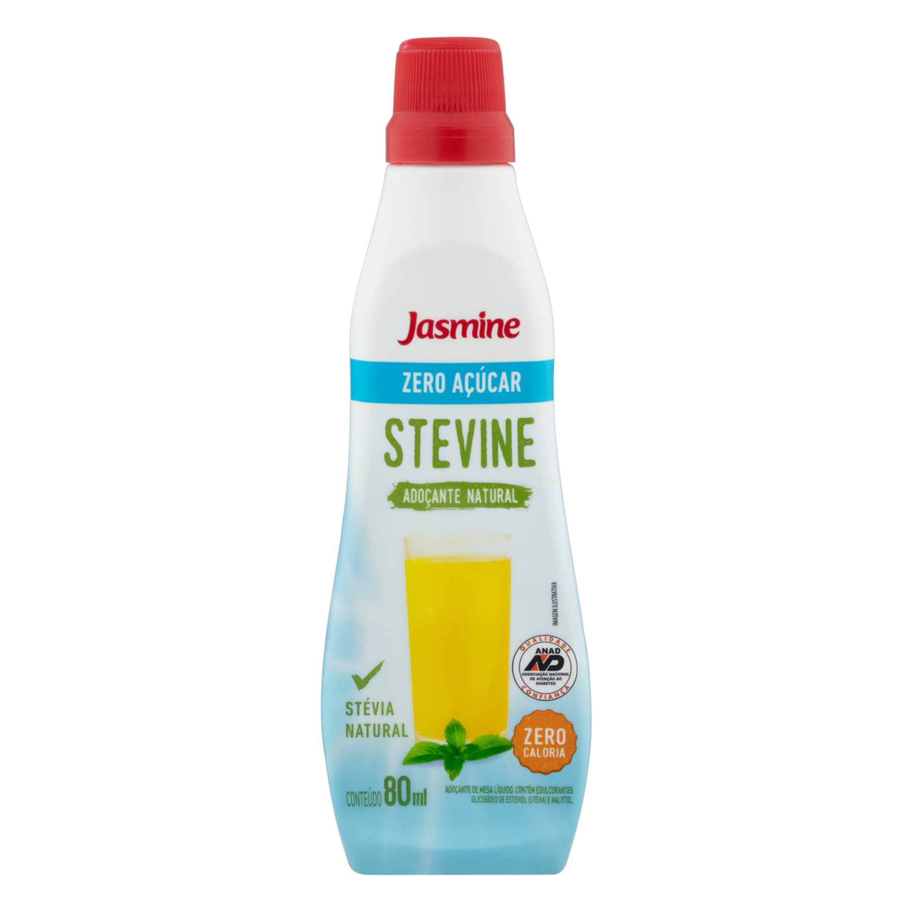 Adoçante Líquido Natural Zero Açúcar Jasmine Stevine Frasco 80ml
