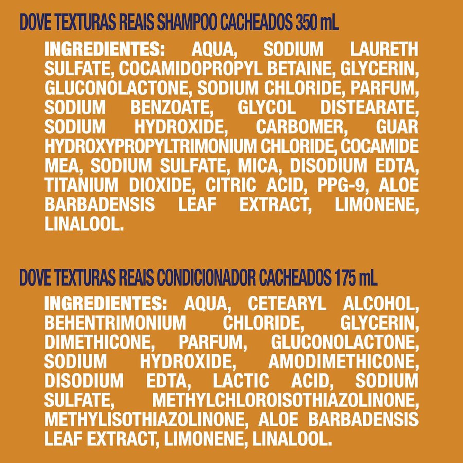 Shampoo 350ml + Condicionador 175ml Texturas Reais Cacheados Dove