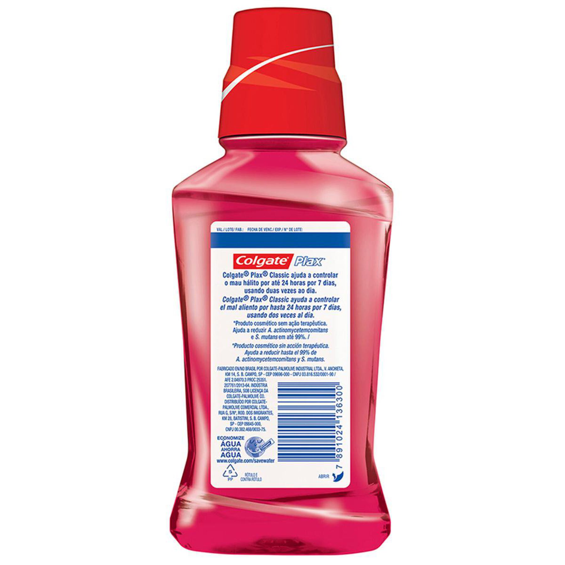 Enxaguante Bucal Antic&aacute;rie Classic Zero &Aacute;lcool Colgate Plax Frasco 250ml