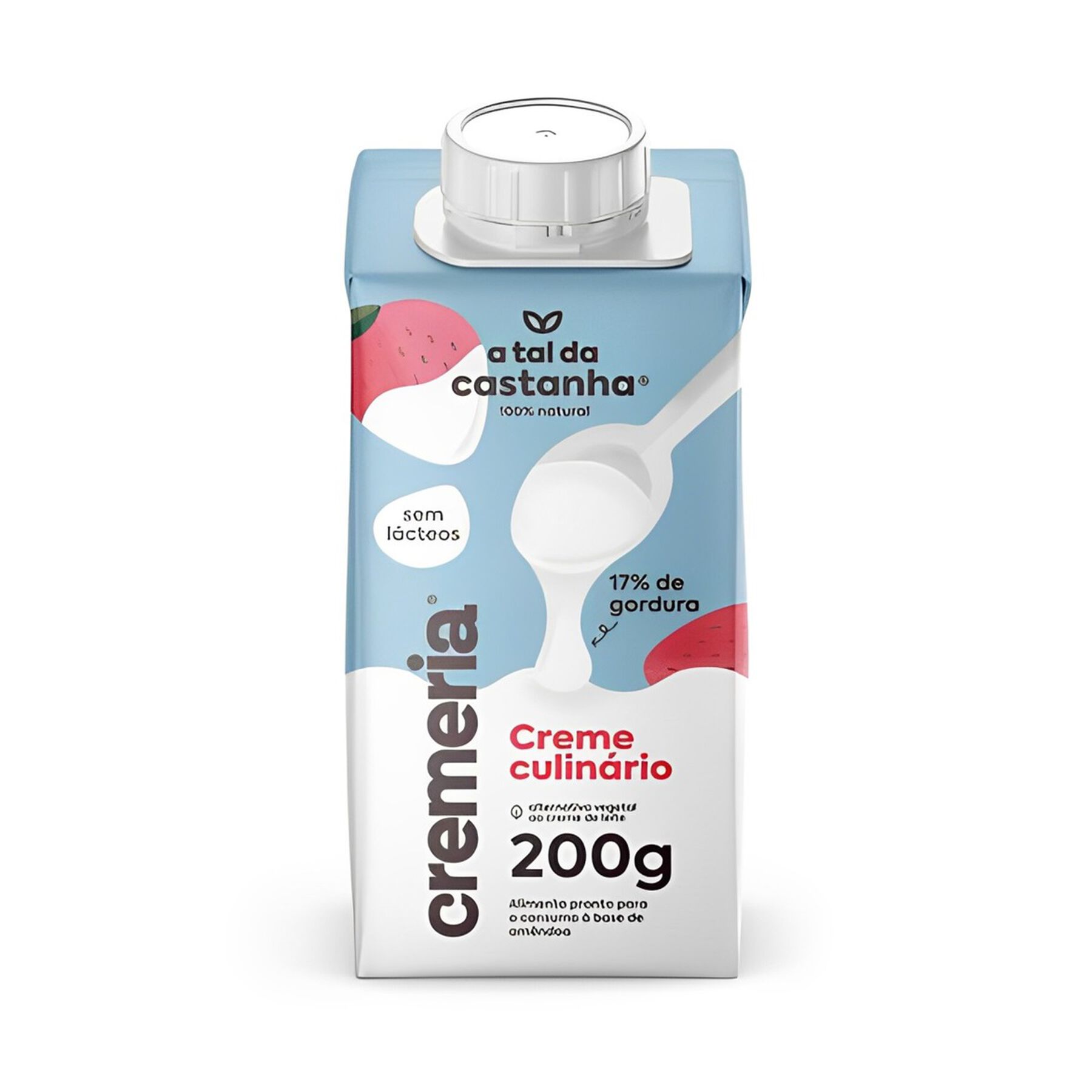 Creme Culin&aacute;rio Vegetal com Am&ecirc;ndoas Cremeria A Tal da Castanha Caixa 200g