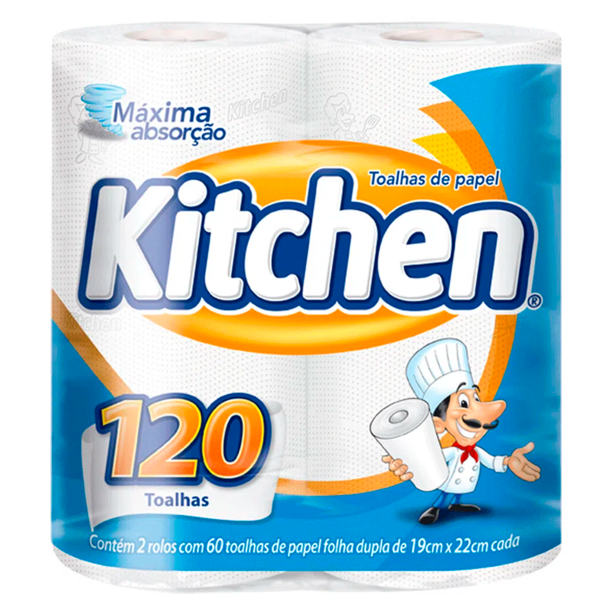 Toalha de Papel Branca Kitchen C/120 Unidades