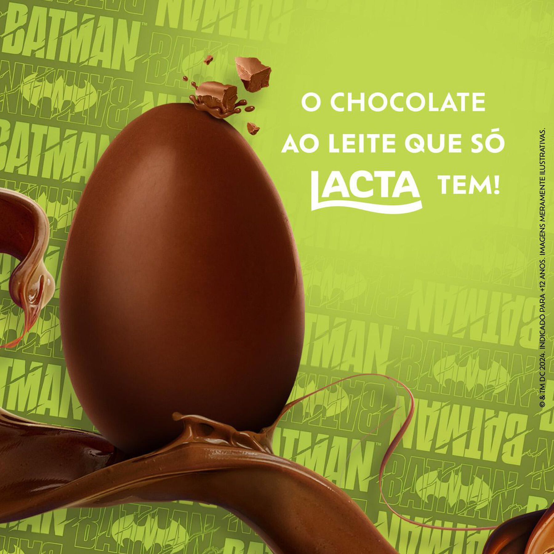 Ovo de Páscoa ao Leite Batman Lacta 166g - Vem com 1 Miniatura Exclusiva do Batman