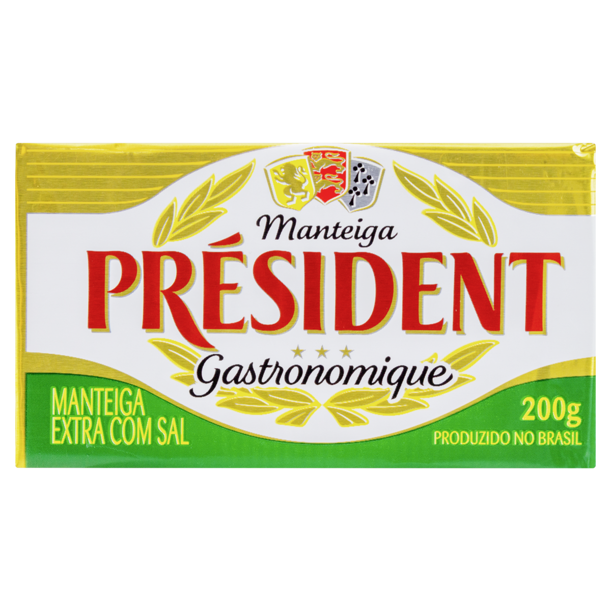 Manteiga Extra com Sal Pr&eacute;sident Gastronomique 200g
