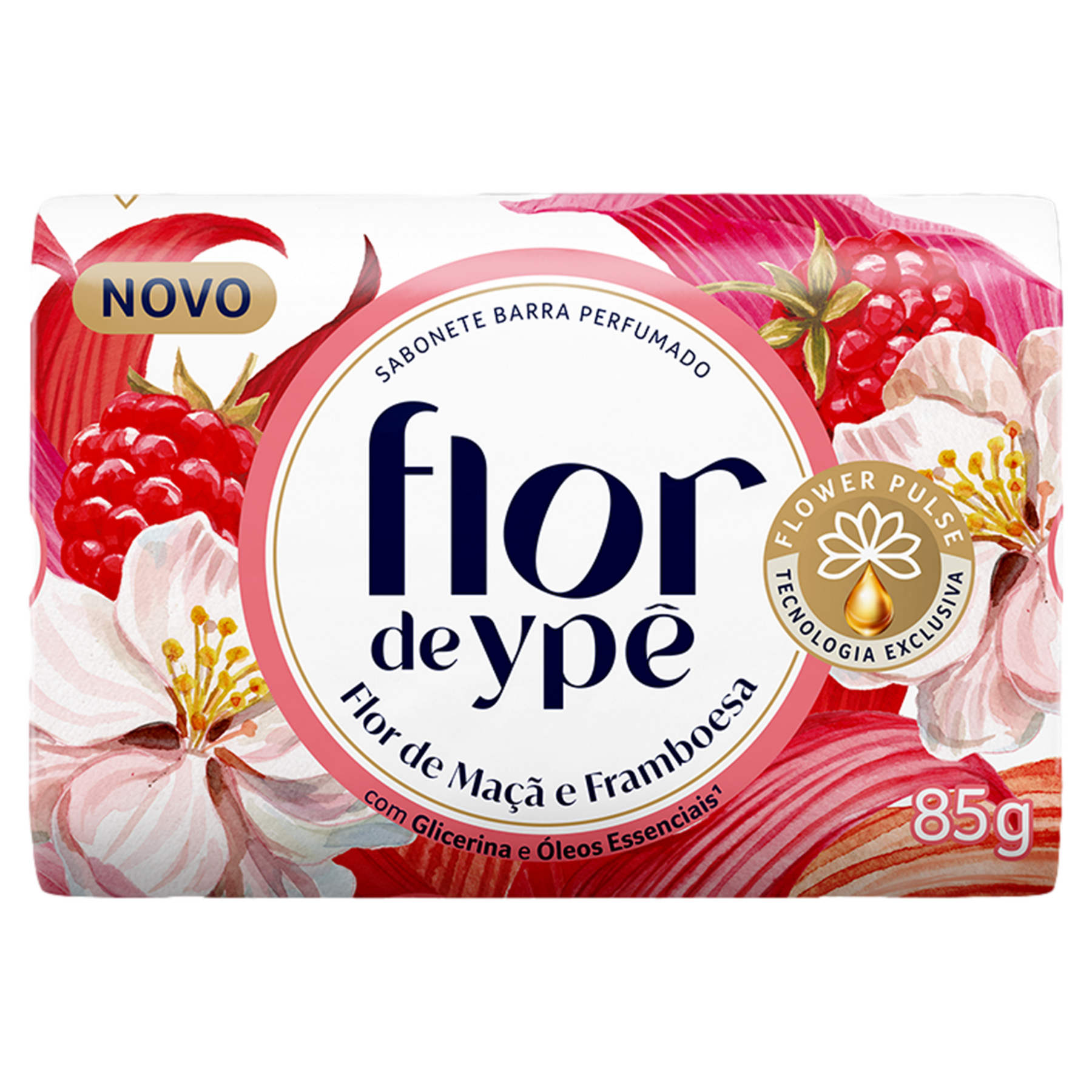 Sabonete em Barra Flor de Ma&ccedil;&atilde; e Framboesa Flor de Yp&ecirc; 85g