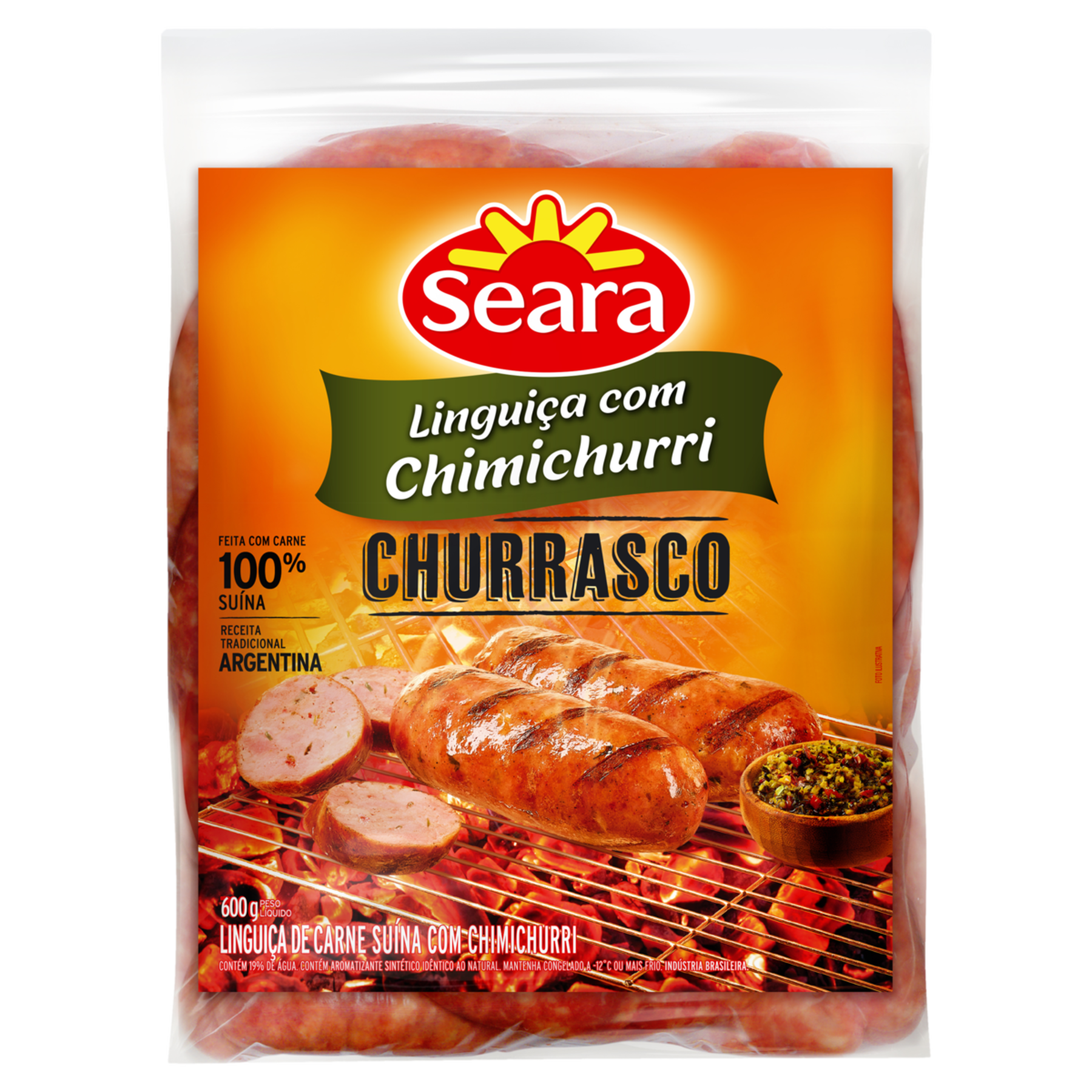 Linguiça de Carne Suína com Chimichurri Seara Churrasco 600g