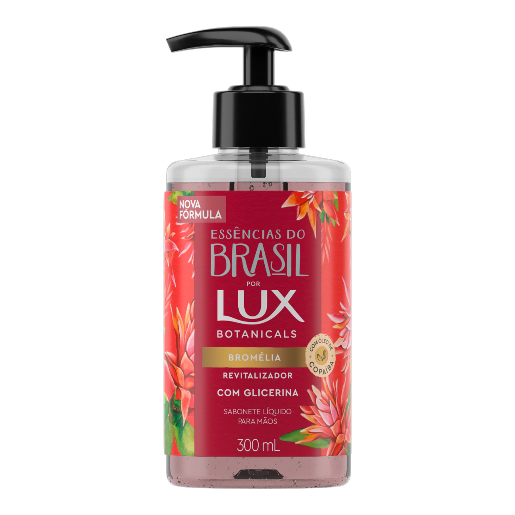 Sabonete L&iacute;quido Brom&eacute;lia Lux Botanicals Ess&ecirc;ncias do Brasil Frasco 300ml