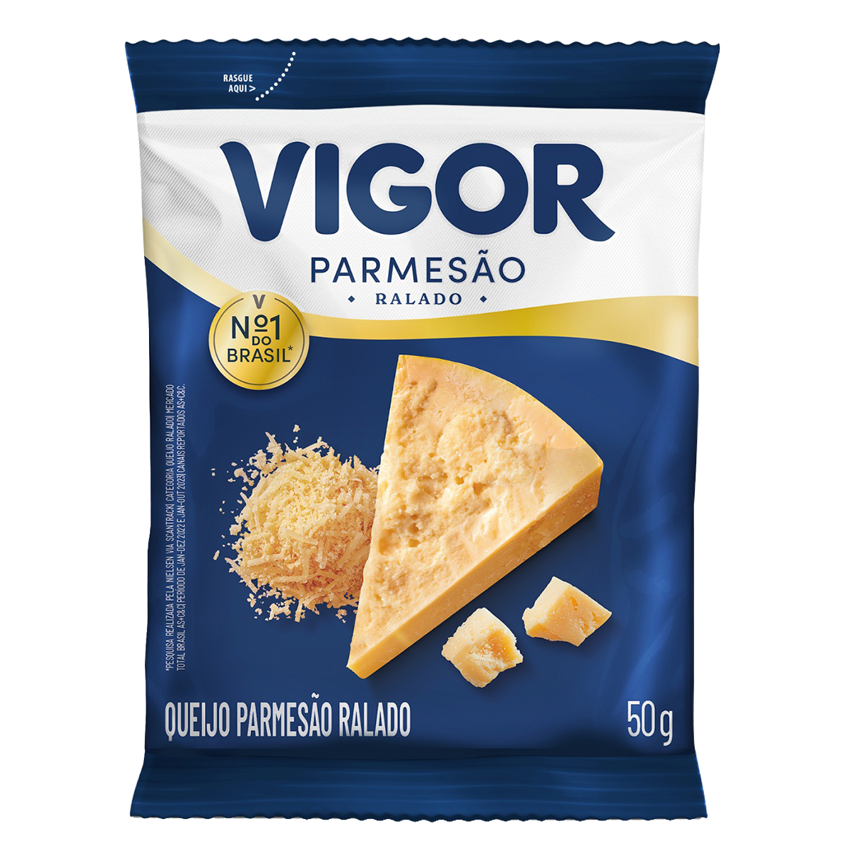Queijo Parmes&atilde;o Ralado Vigor Pacote 50g