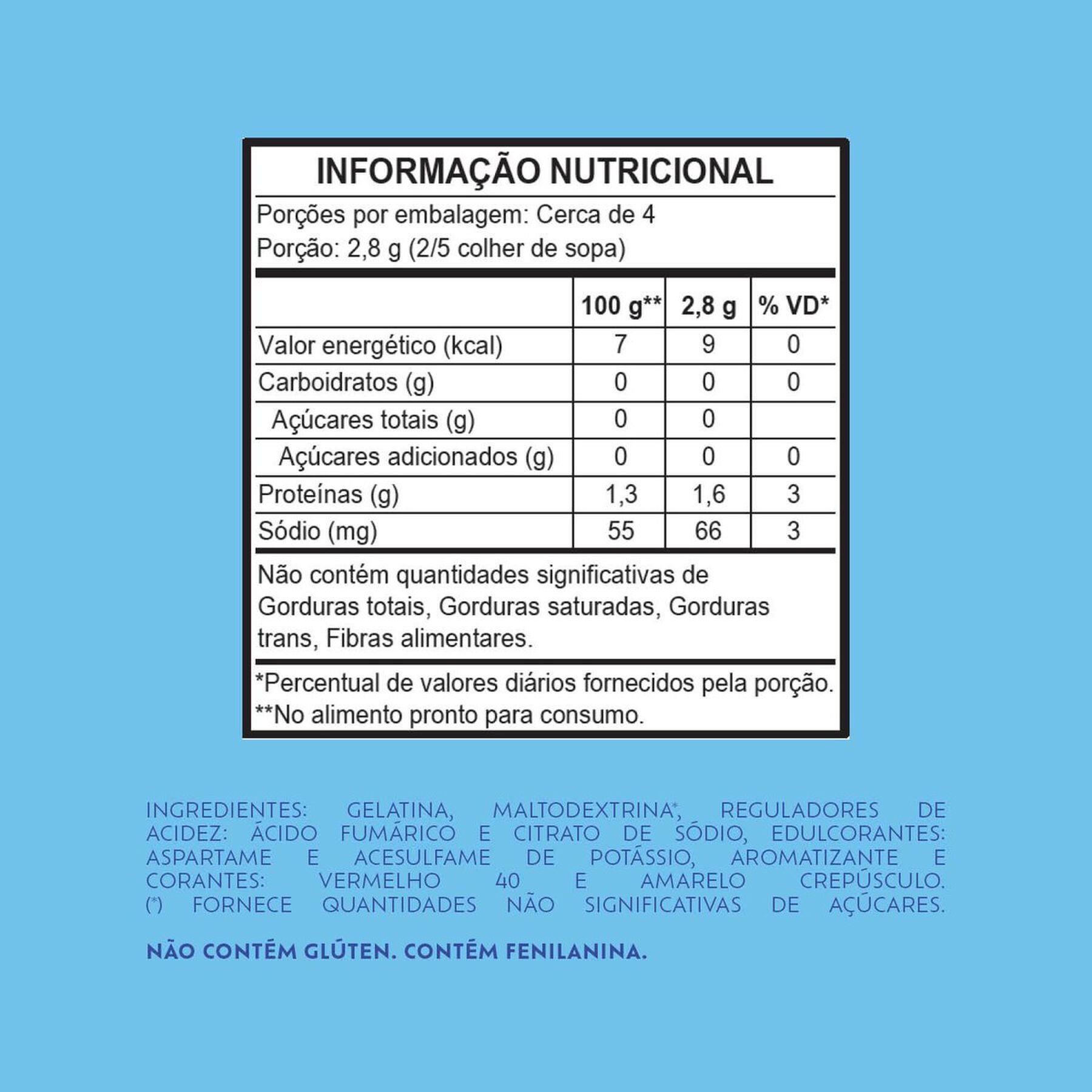 Gelatina em Pó Morango Zero Açúcar Royal Pacote 12g