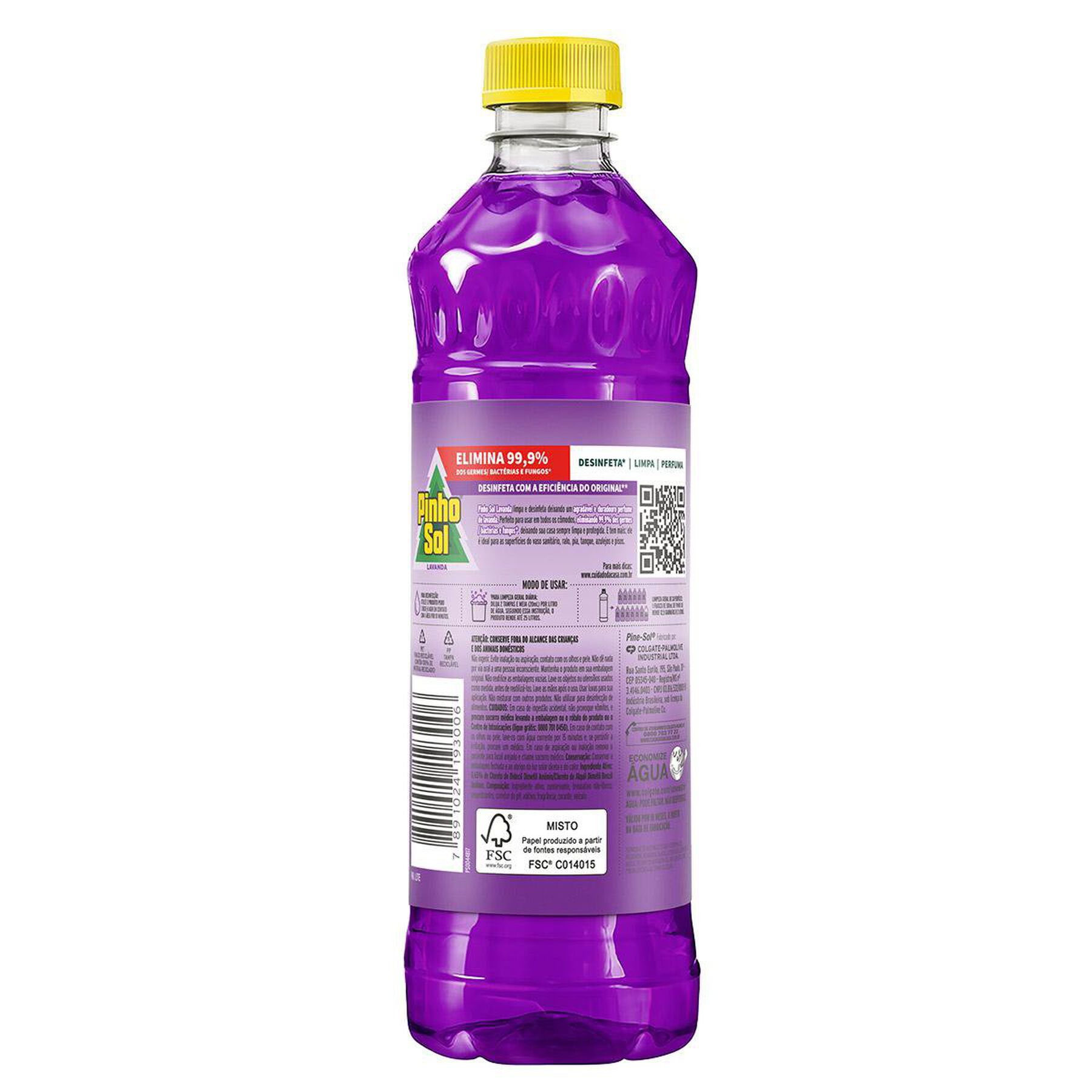 Desinfetante Uso Geral Lavanda Pinho Sol Frasco 500ml