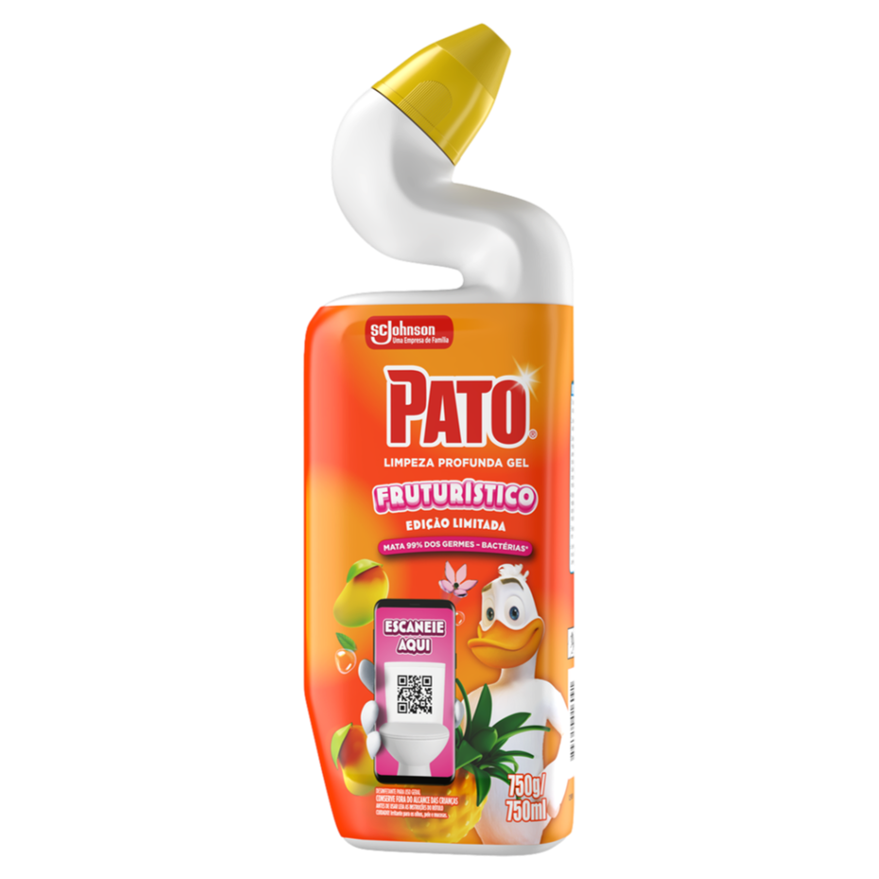 Desinfetante Uso Geral Frutur&iacute;stico Limpeza Profunda Pato Squeeze 750ml