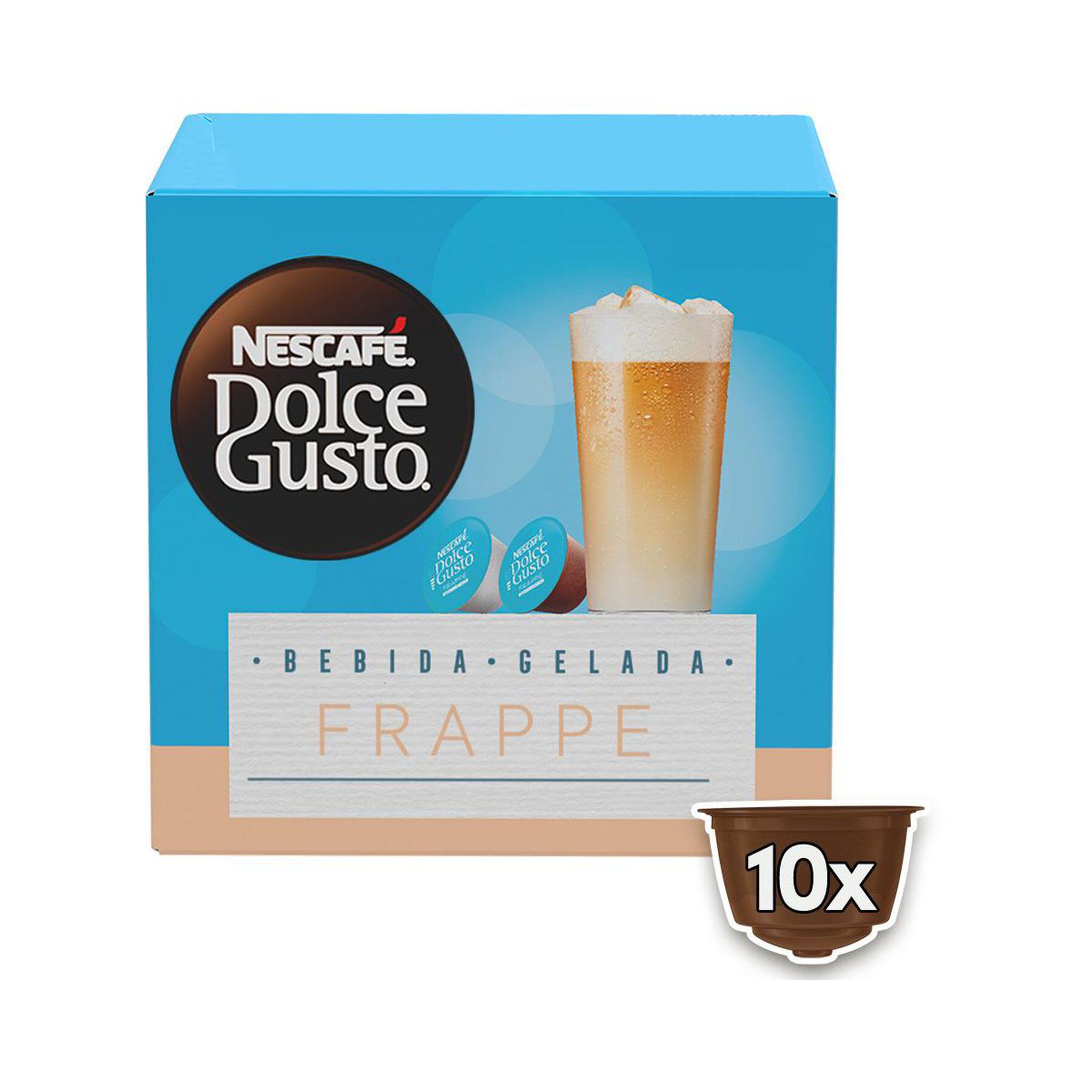 Bebida &agrave; Base de Caf&eacute; em C&aacute;psula Frappe Nescaf&eacute; Dolce Gusto Caixa C/10 Unidades
